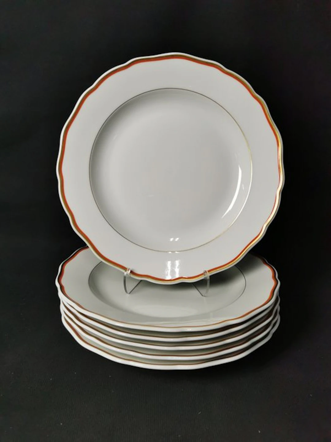 Meissen - Korallerand - 6 Piatti da cena - Diametro 25cm...
