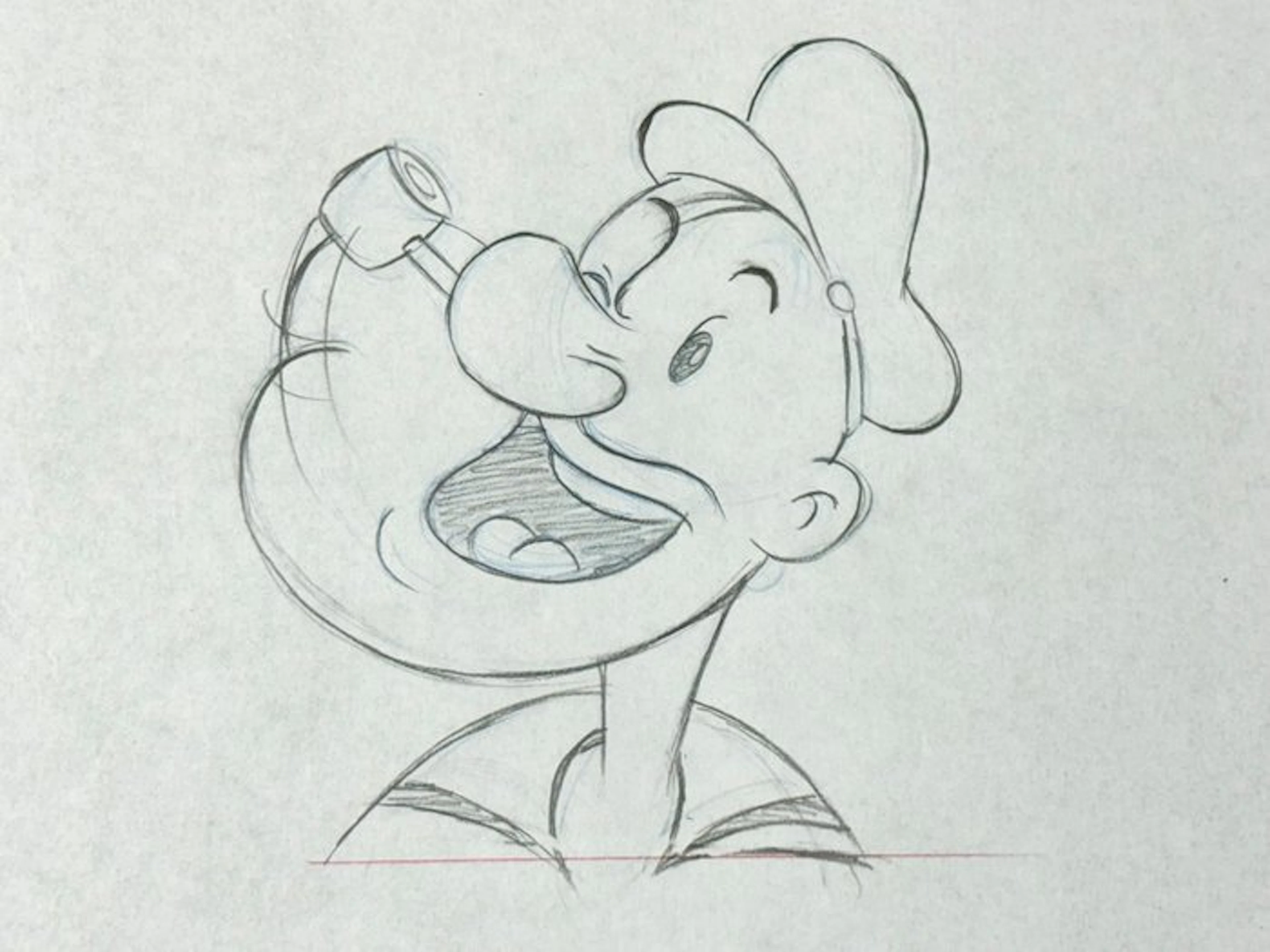 King Features - Original animation drawing of Popeye...