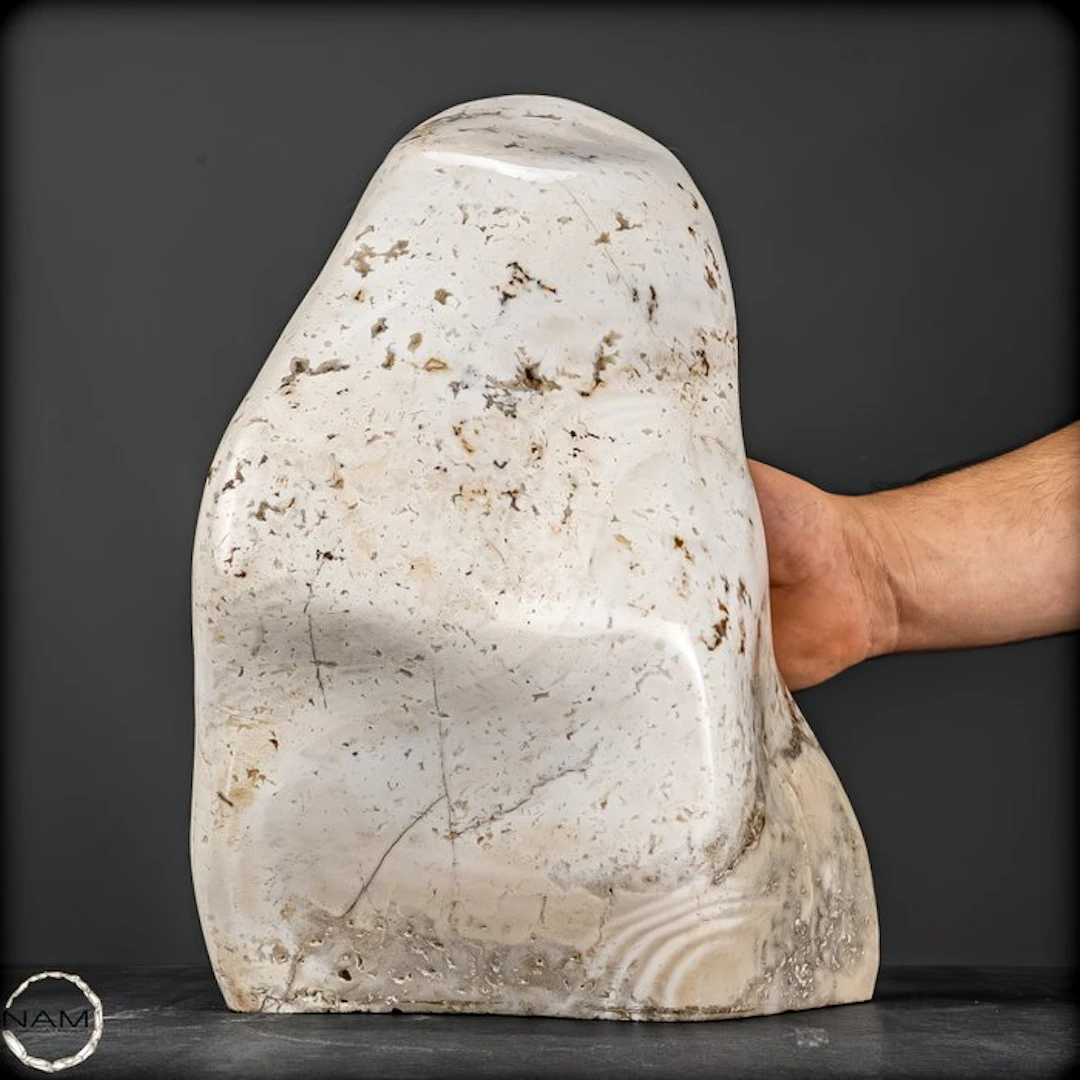 Ocean Agate Freeform - Elegant natural stone sculpture...