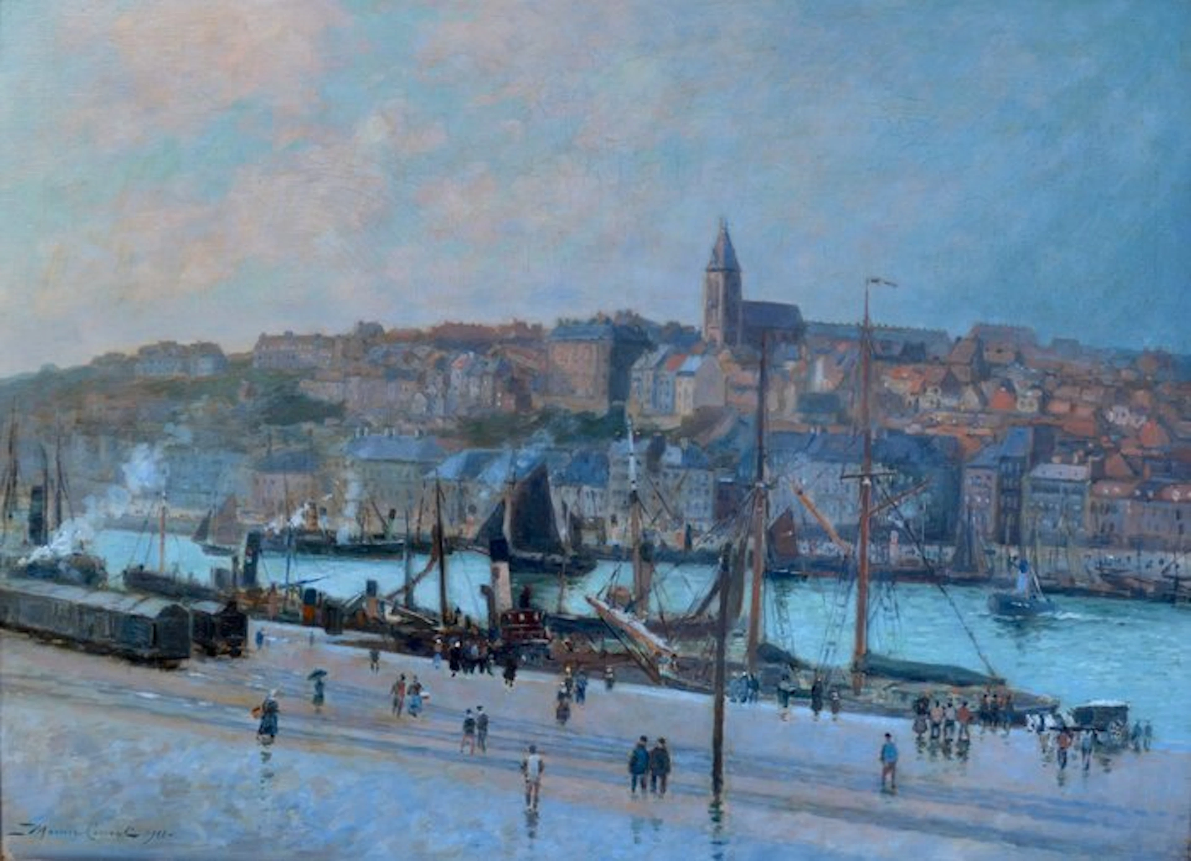 Maurice Courant (1847-1926) - Quai Chanzy et le port de Boulogne-sur-Mer