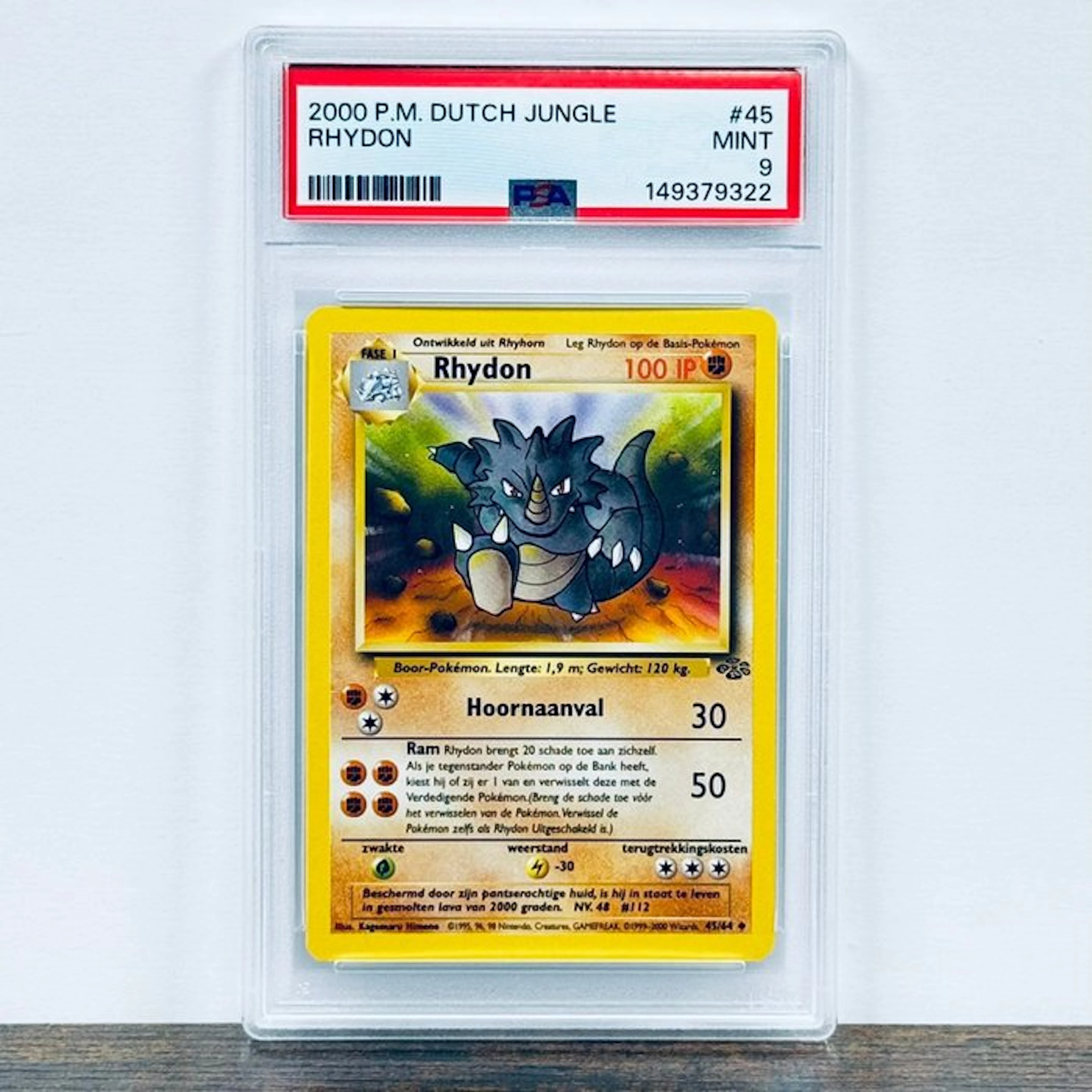 Pokémon Graded card - Rhydon 45 – Pokémon - PSA 9