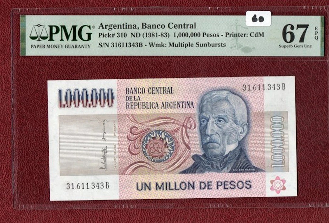 Argentina. - 1.000.000 Pesos ND (1981-83) - Pick 310 (No reserve price)