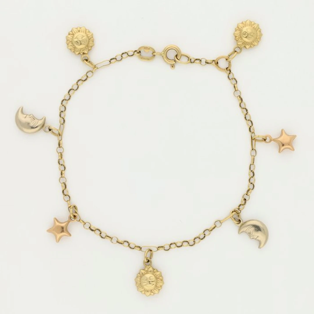 Bracelet - 18 kt. Yellow gold - Charm bracelet