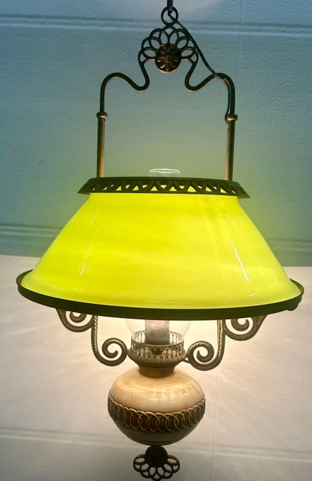 Hanging lamp - Porcelain, antiqued - Canfino lamp