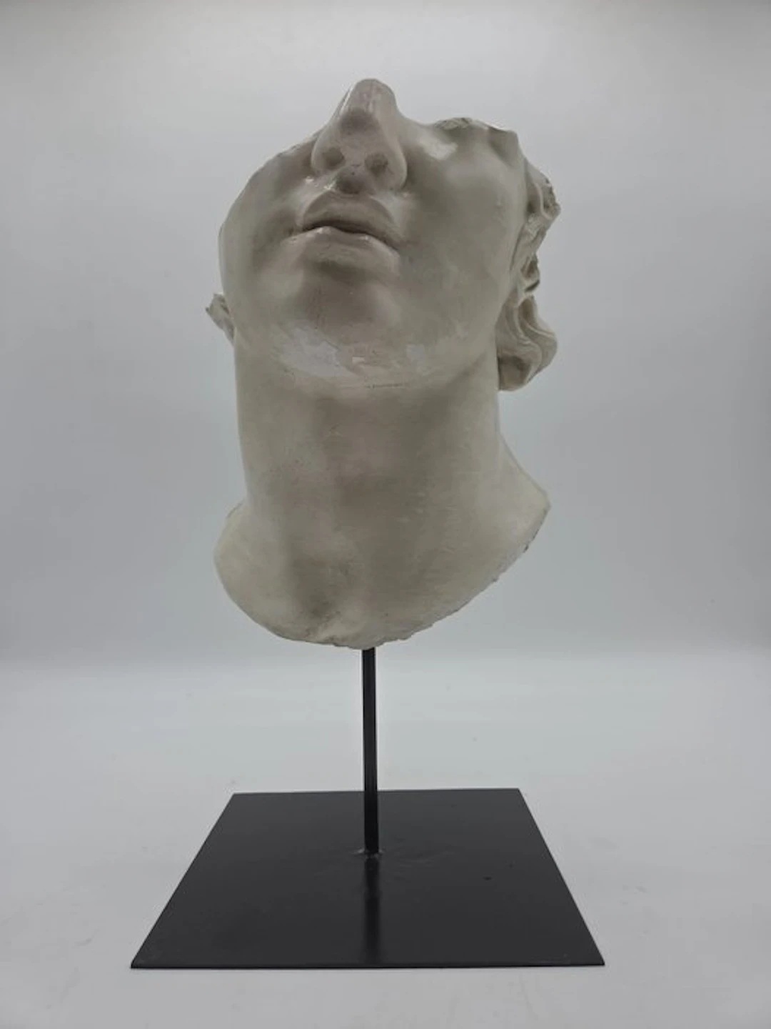 Sculpture, Volto di Alessandro Magno - 37 cm - marble powder