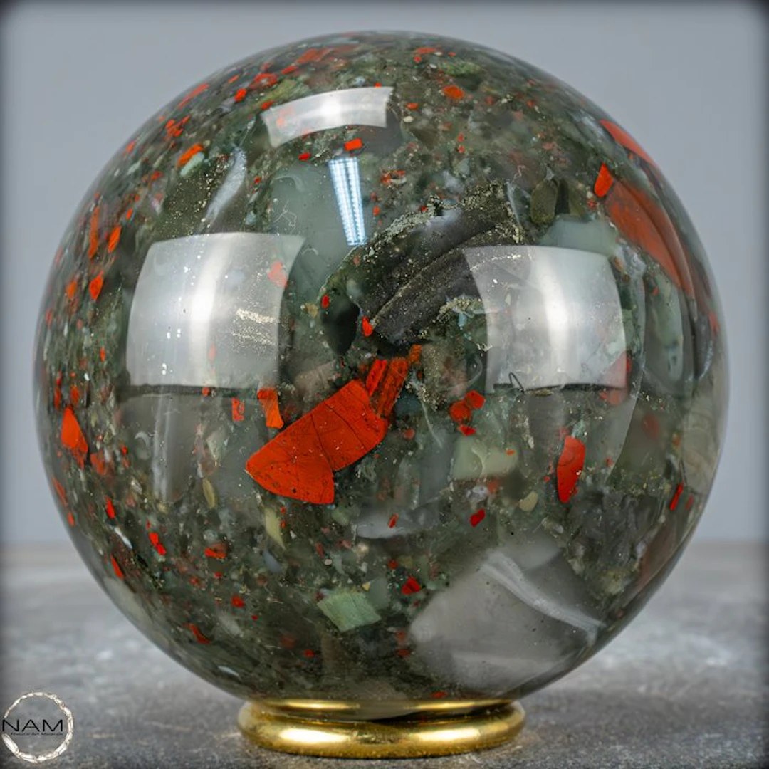 Very Rare First Quality Dragon Blood Jasper Sphere from Africa- 1452.63 g