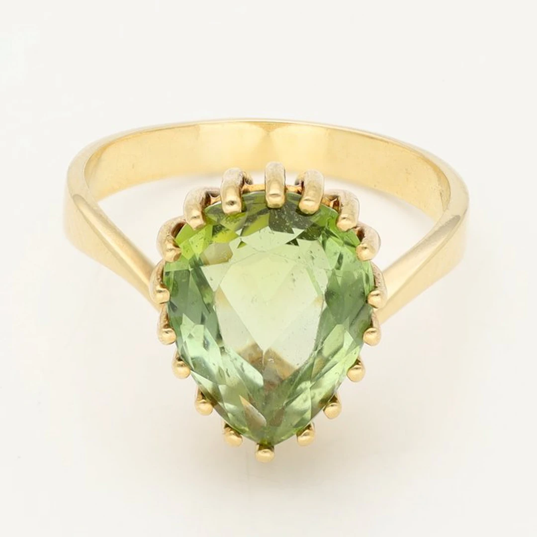 Ring - 18 kt. Yellow gold Tourmaline