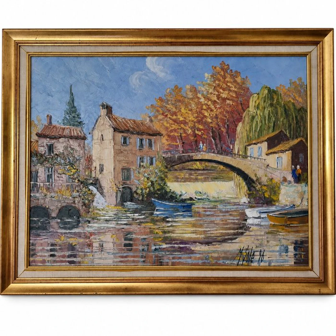 Michel Solé (1945-2012) - Le Village et le pont