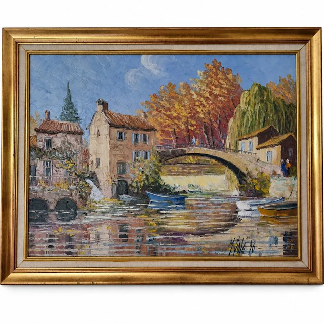 Michel Solé (1945-2012) - Le Village et le pont