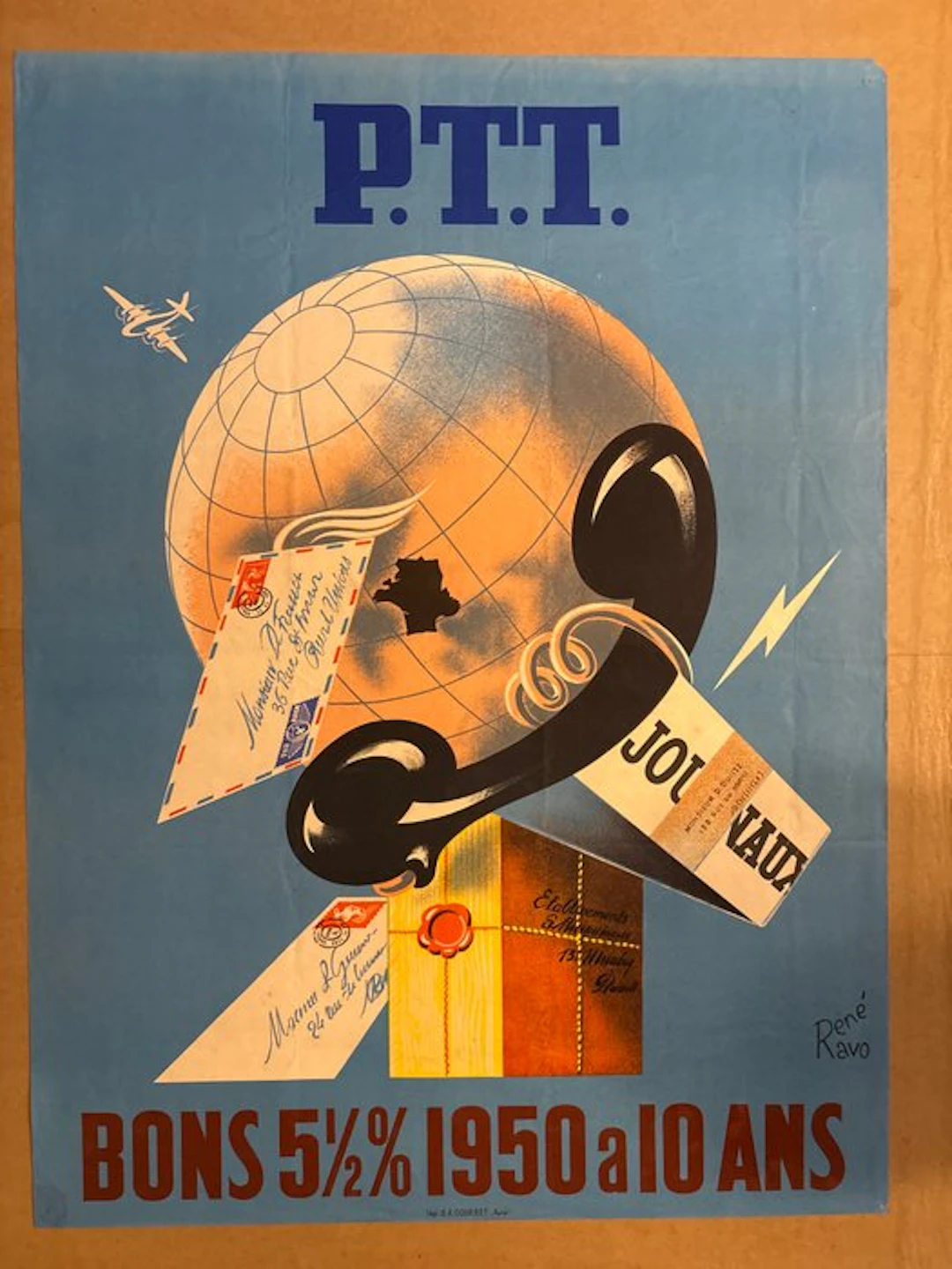 René Ravo - P.T.T. Bons 5½% 1950 à 10 ans - 1950s