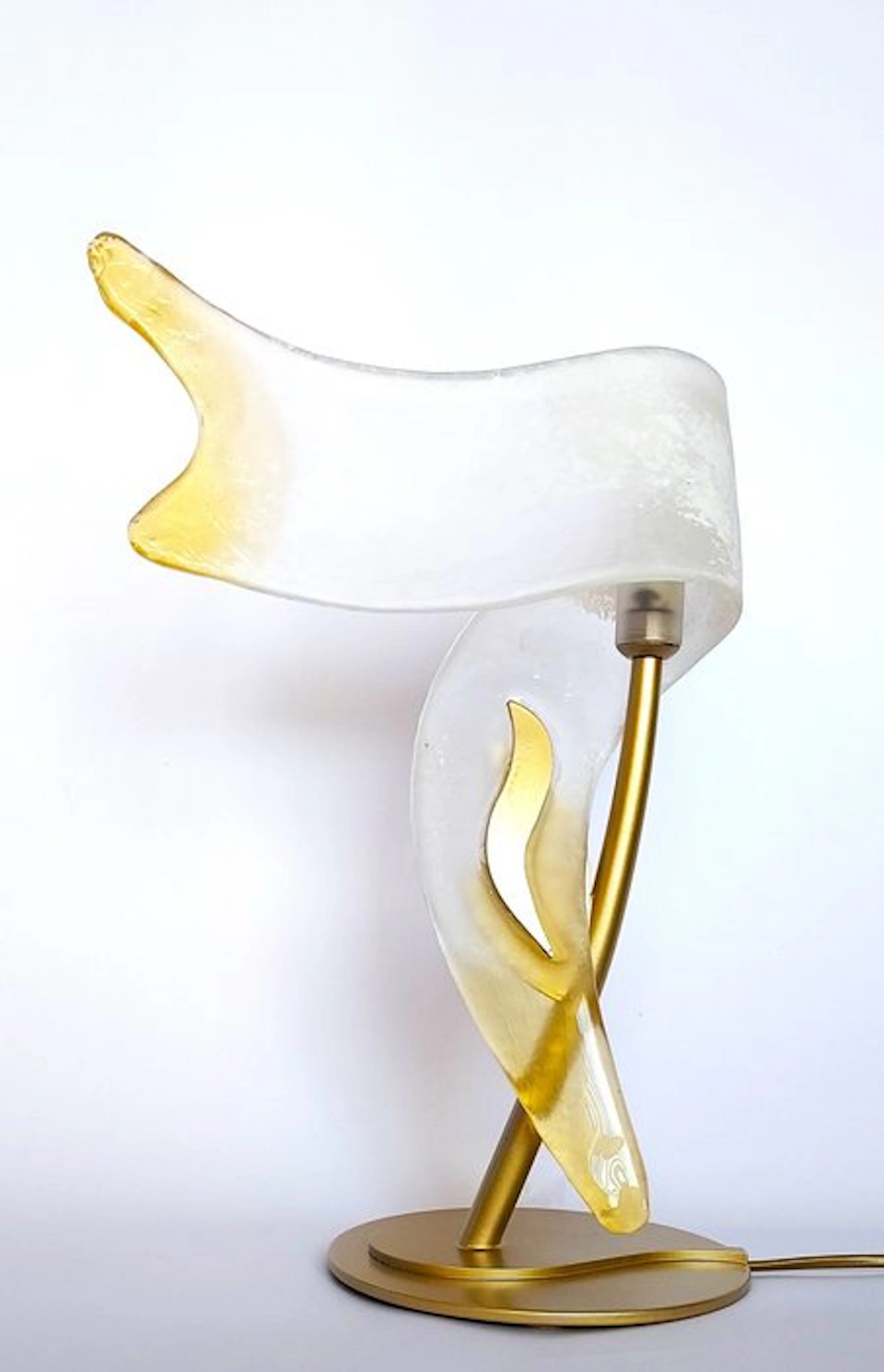 Table lamp - Sillux Italian glass table lamp - Glass - Giuseppe Saccon
