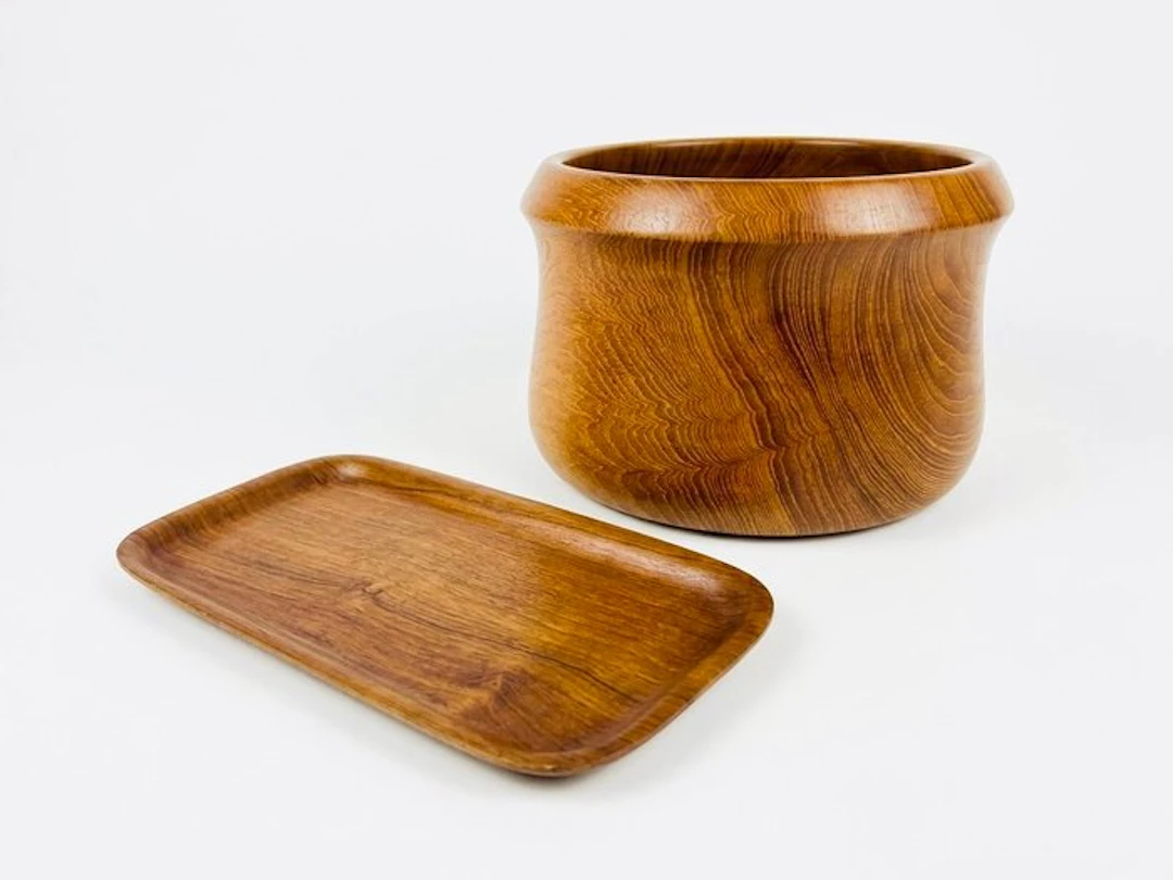 Tray - Teak - Teak tray and bowl