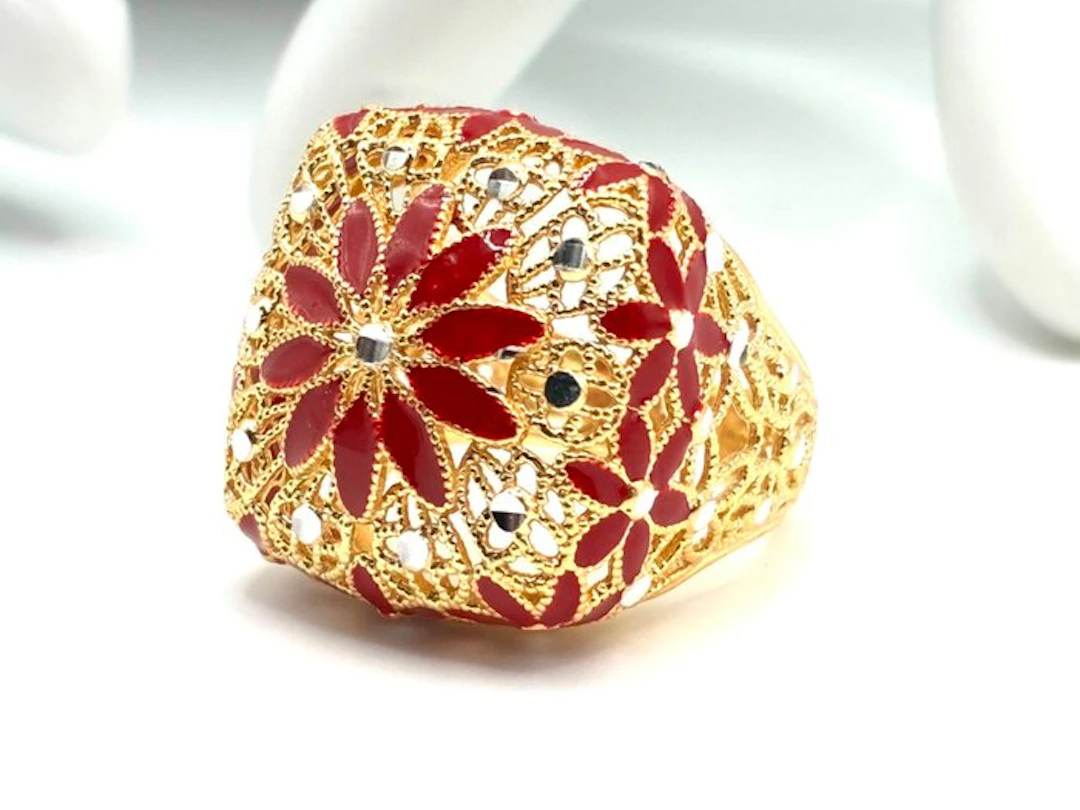 No reserve price - Cocktail ring Silver - Sterling silver 925 - Filigree