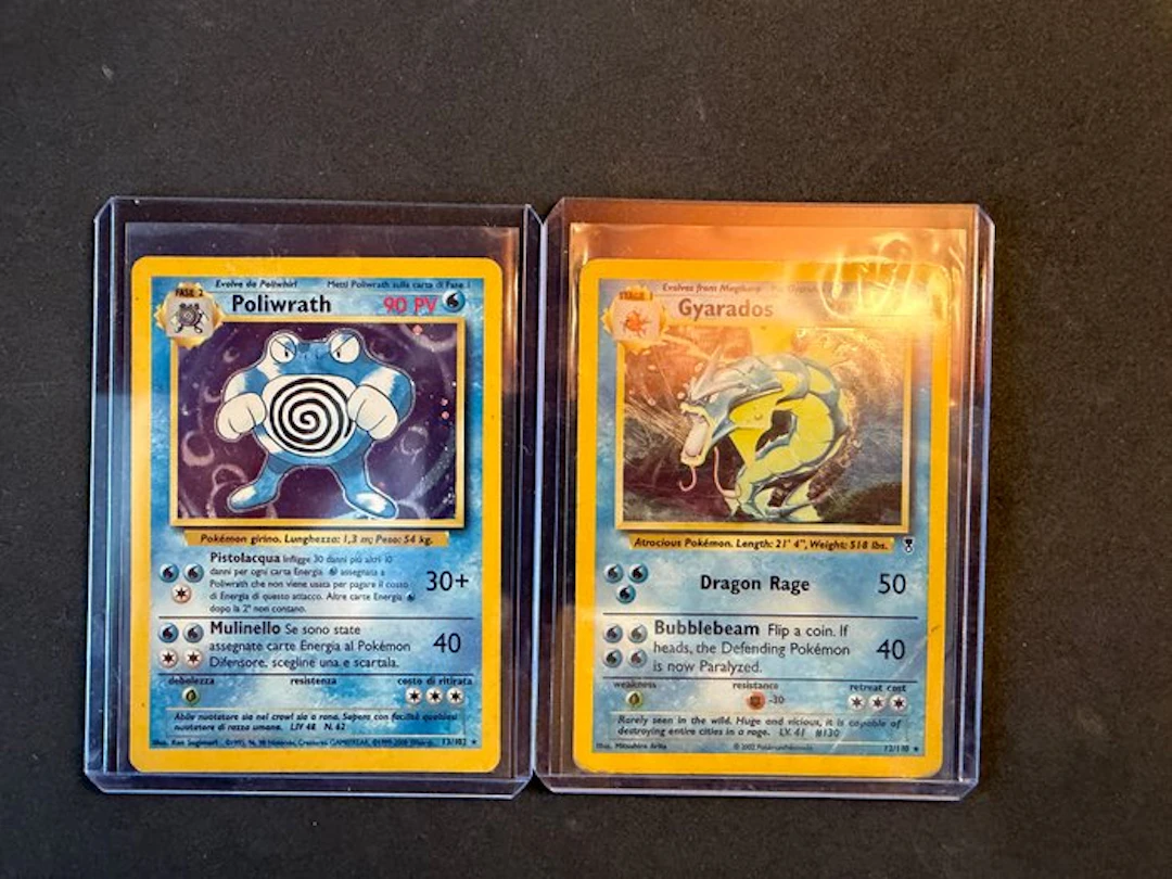 Pokémon - 2 Card - Poliwrath, Gyarados 13/102 Foil - Various sets