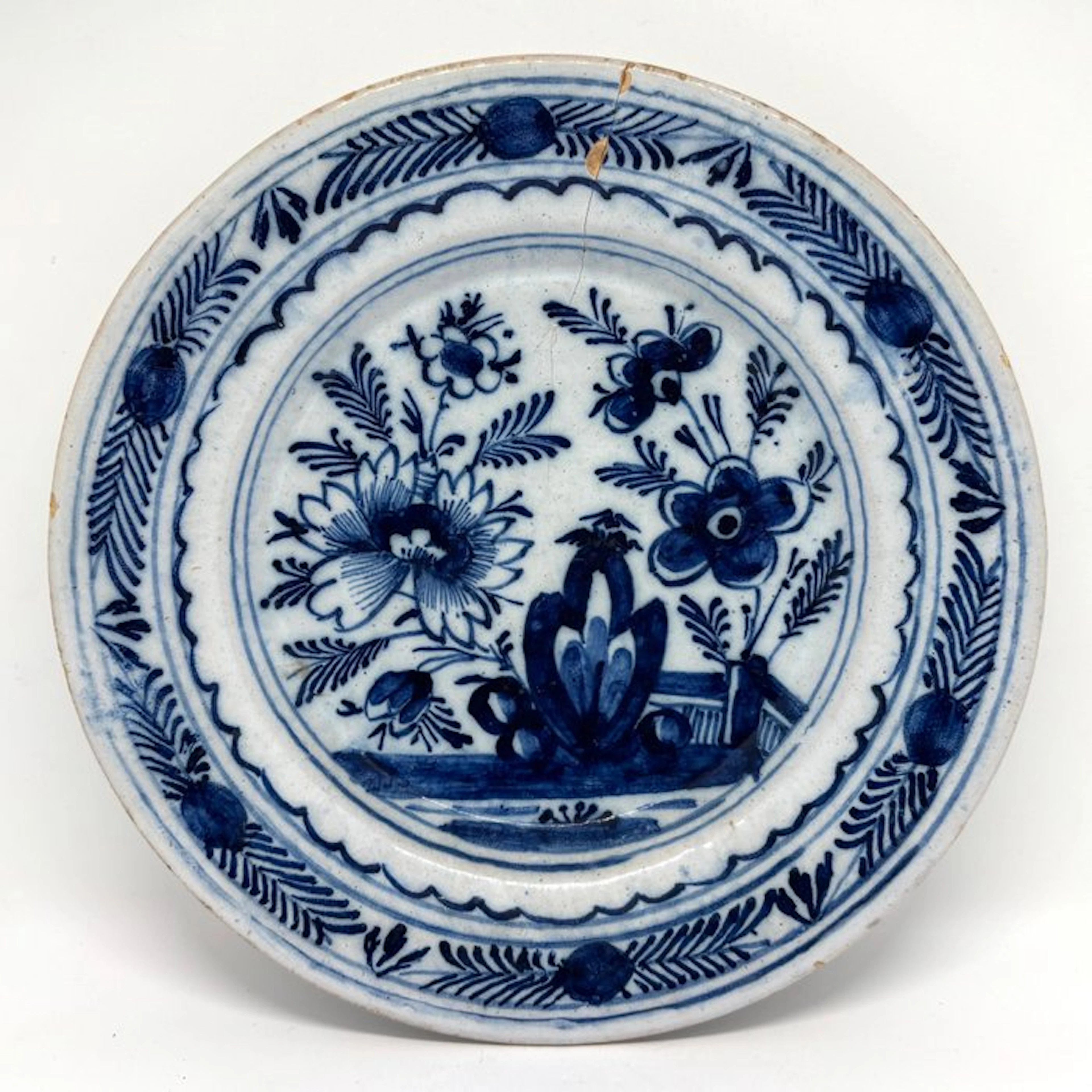 Schotel 18e eeuw - Delfts blauw ( Faience ) met...
