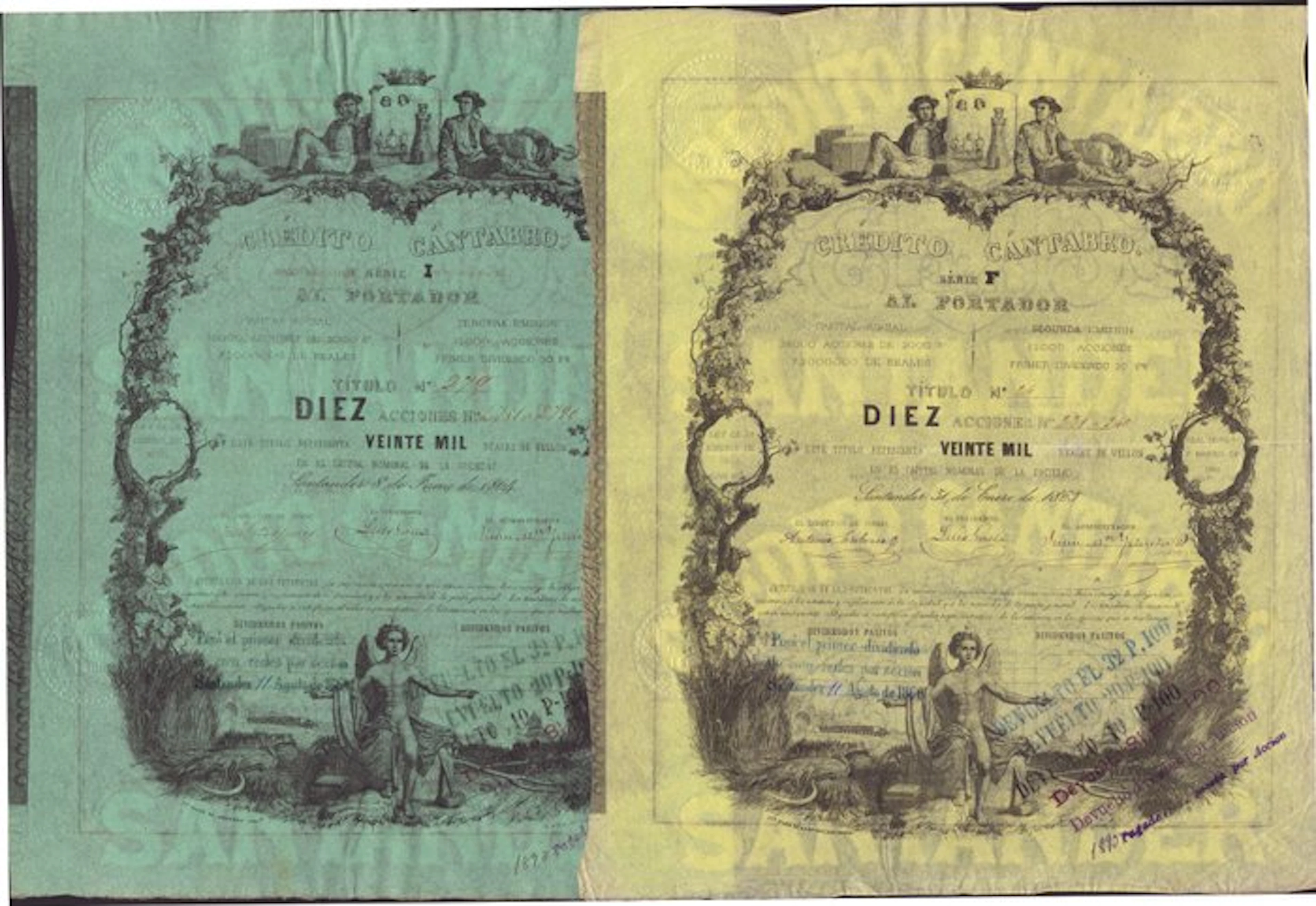 Spain. Crédito Cántabro - Santander 1866 (No reserve price)