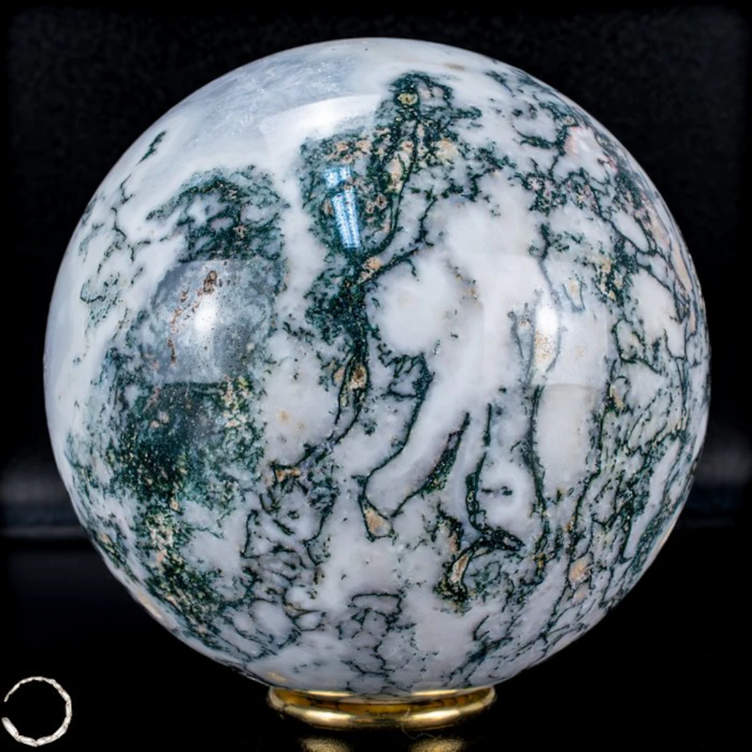 Rare Natural Artistic Moss - Agate Sphere, Brazil- 2149.17 g