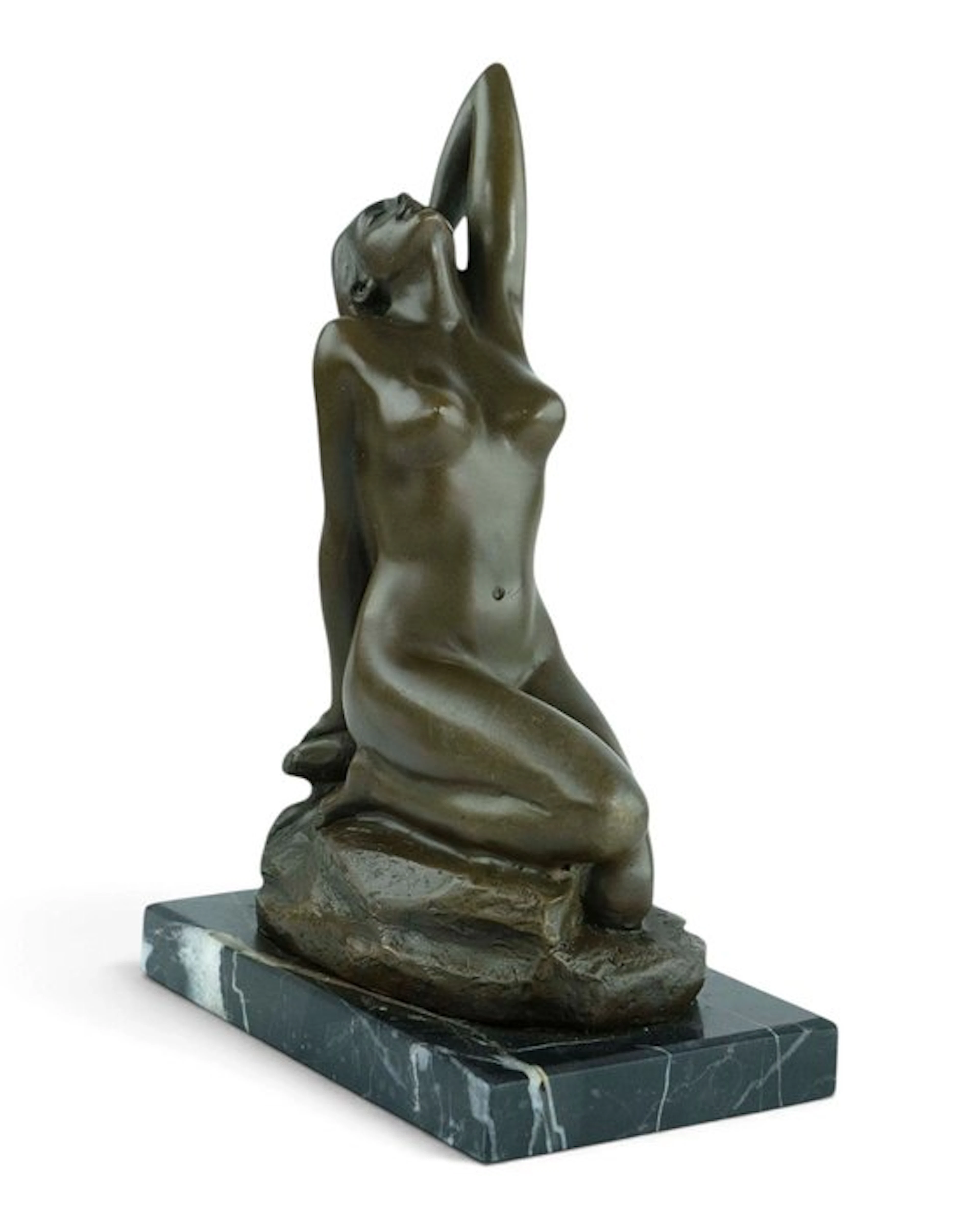 Milo (1910-1978) - Sculpture, Sensual Female - 20 cm - Bronze, Marble
