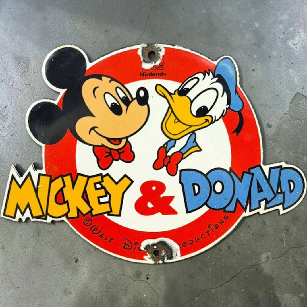 Nintendo / Game & Watch Mickey & Donald - Enamel plate - Enamel