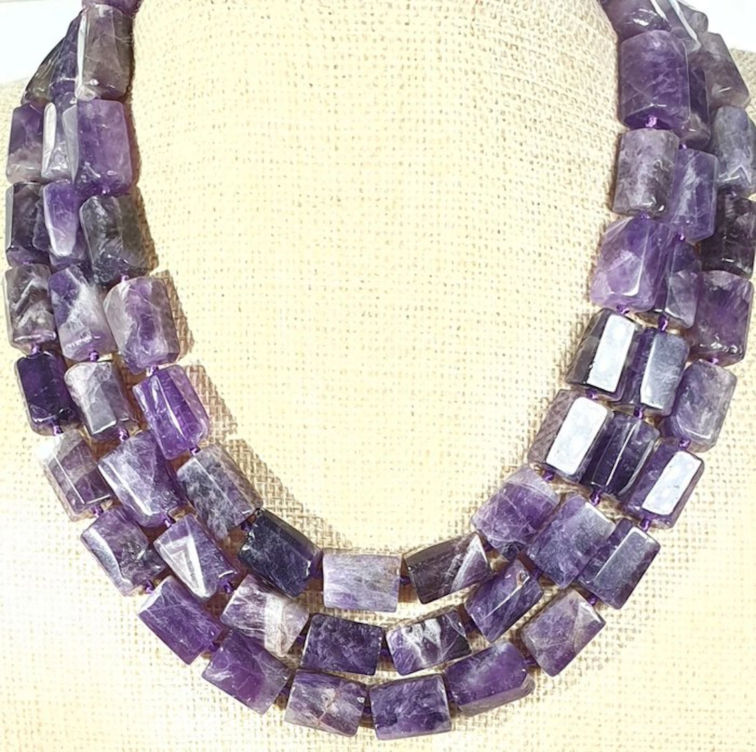 Natural Brazilian Amethyst - VERY LONG - Calms and...