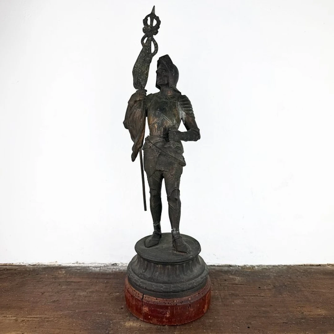 Sculpture, Joan of Arc - 45 cm - Metal