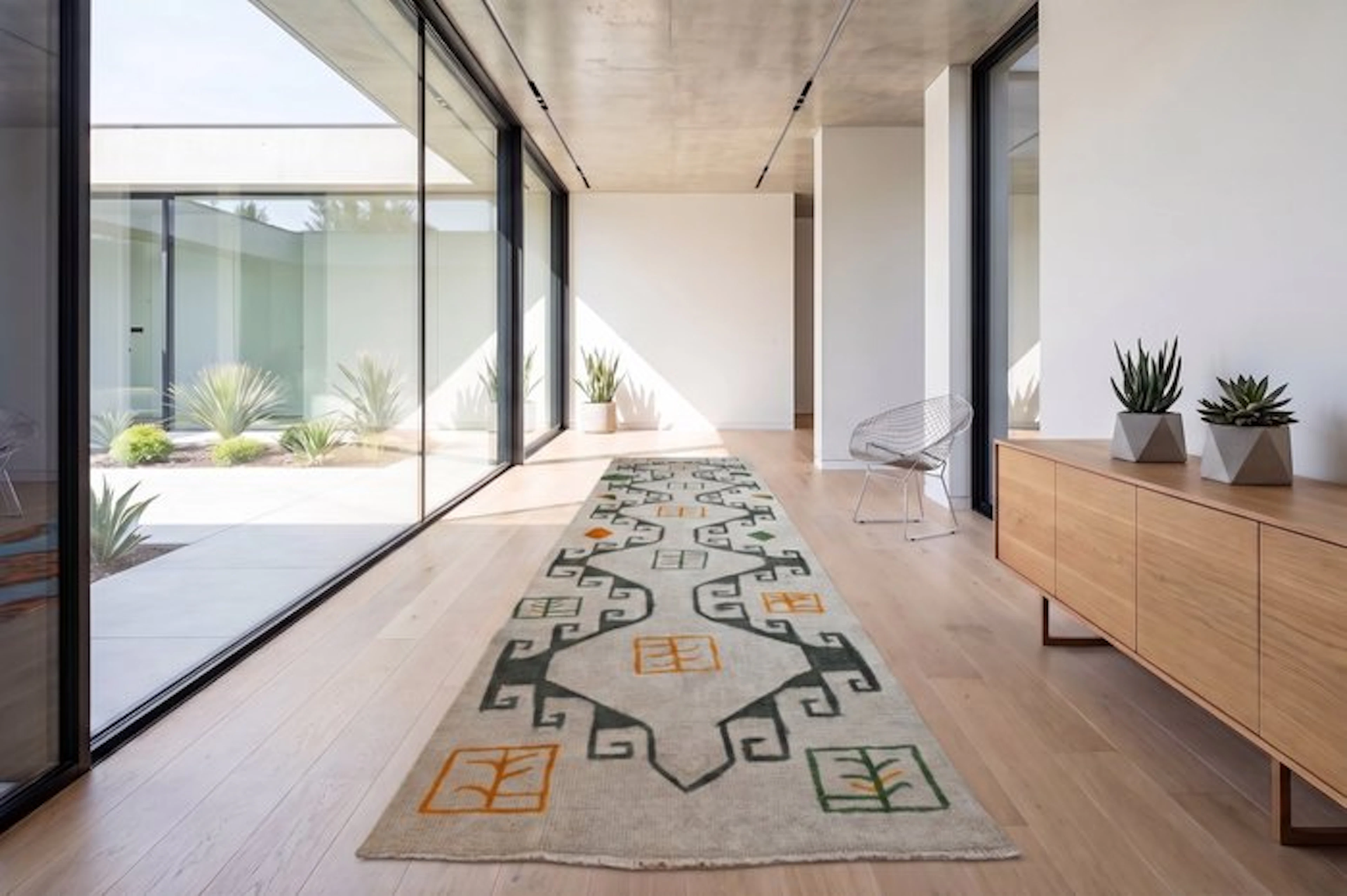 Long vintage Kurdi - Runner - 325 cm - 90 cm - with certificate
