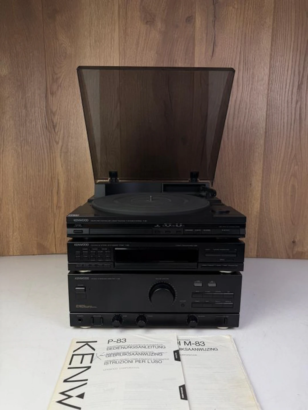 Kenwood - A-83 Amplifier + T-83L Tuner + P-83 Turntable Hi-fi set