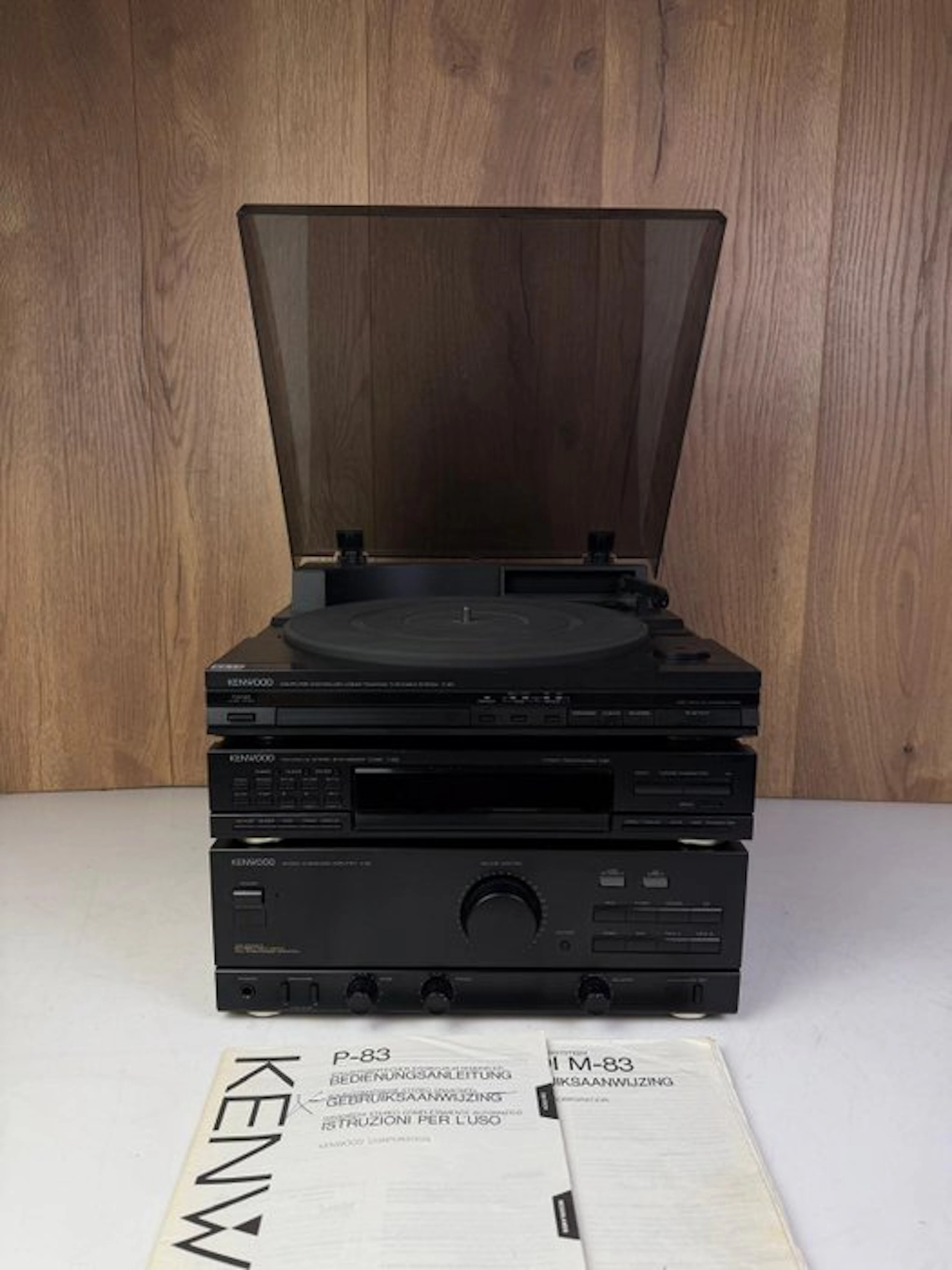 Kenwood - A-83 Amplifier + T-83L Tuner + P-83 Turntable Hi-fi set