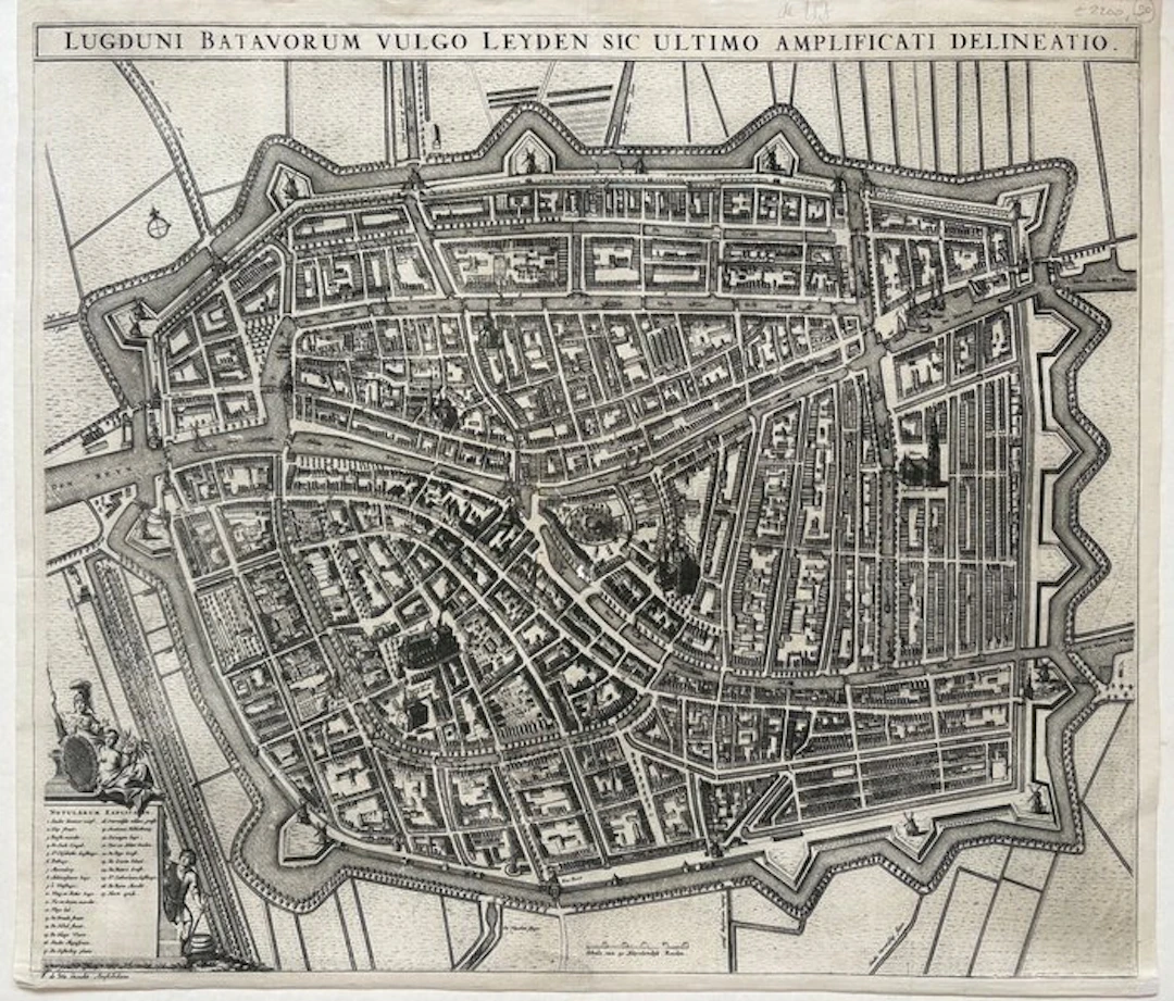 Netherlands - Leiden; F. de Wit - Lugduni Batavorum vulgo Leyden ...