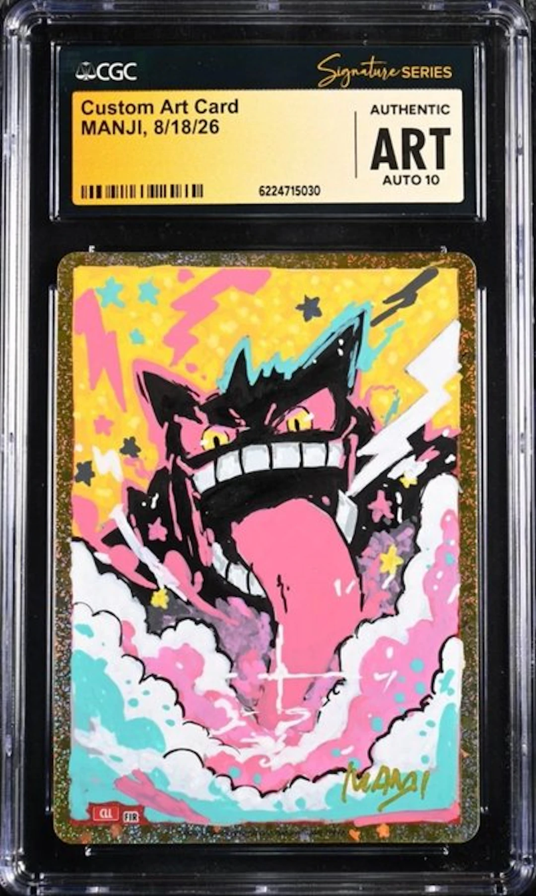 Pokémon - 1 Graded card - Gengar Hand Sketch Custom Art by MANJI Full art
