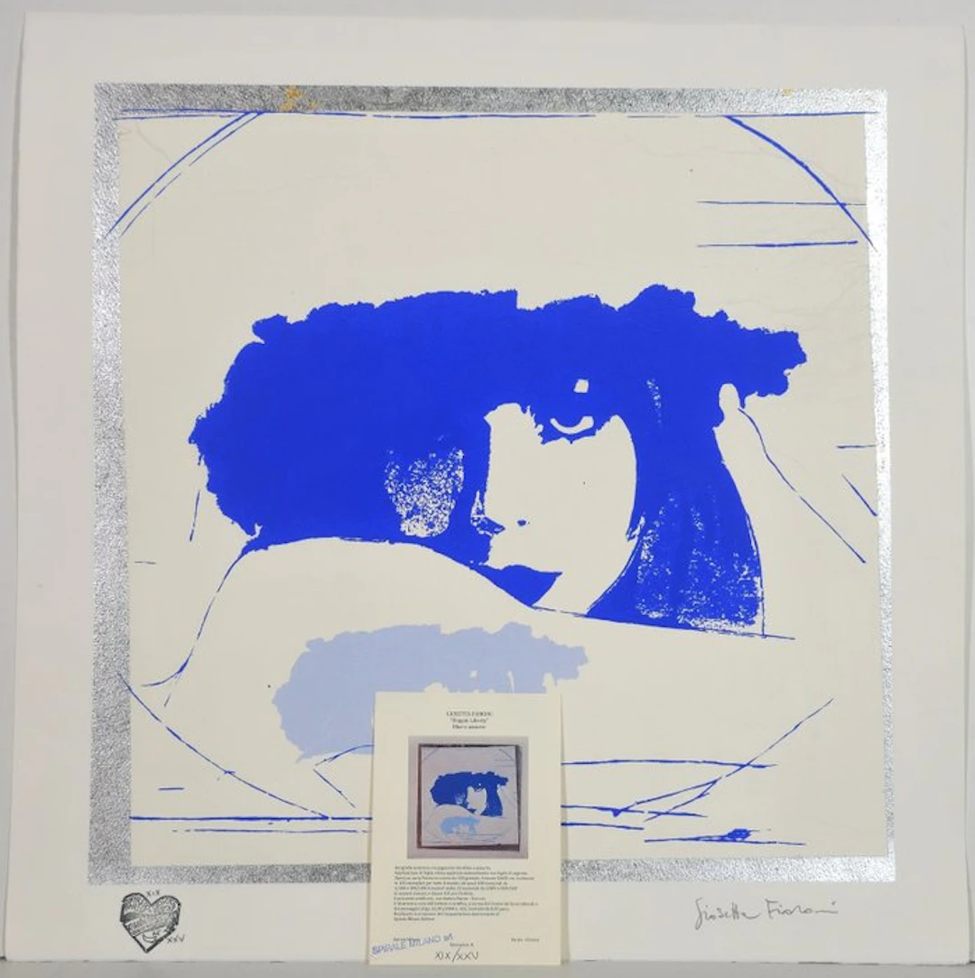 Giosetta Fioroni (1932) - Doppio liberty blue e Azzurro