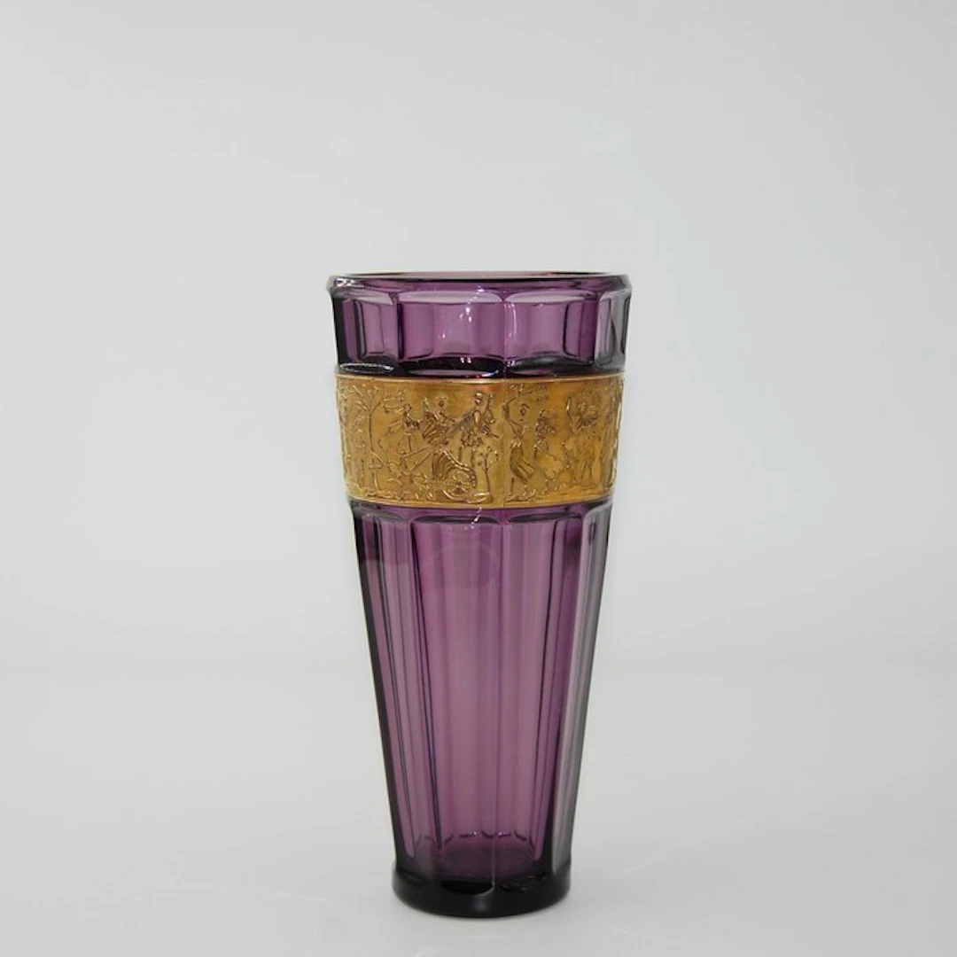 August Walther & Söhne - Vase - Crystal - H. 24cm / Fipop Vase