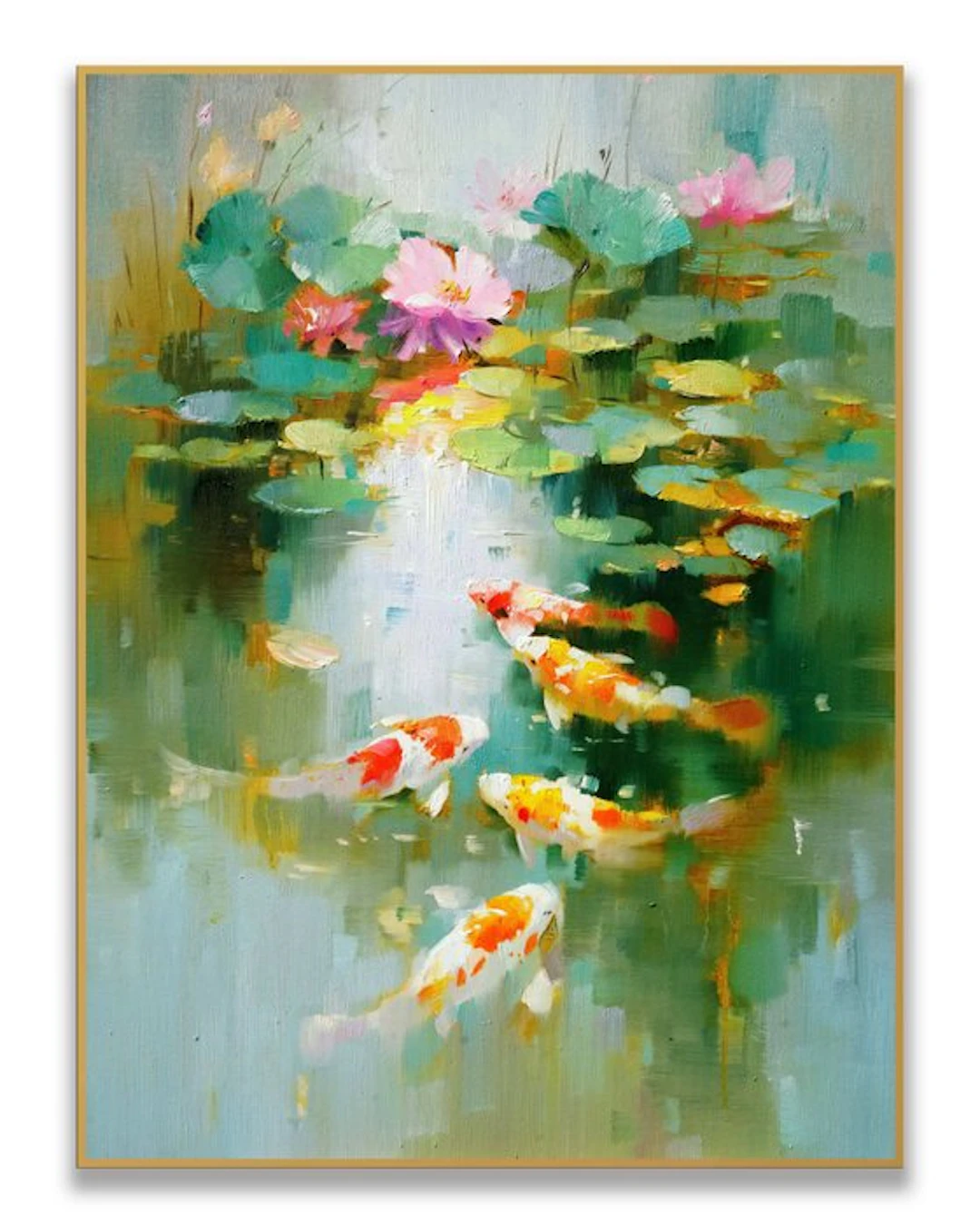 Stefano - Koi Among Lotus Blooms