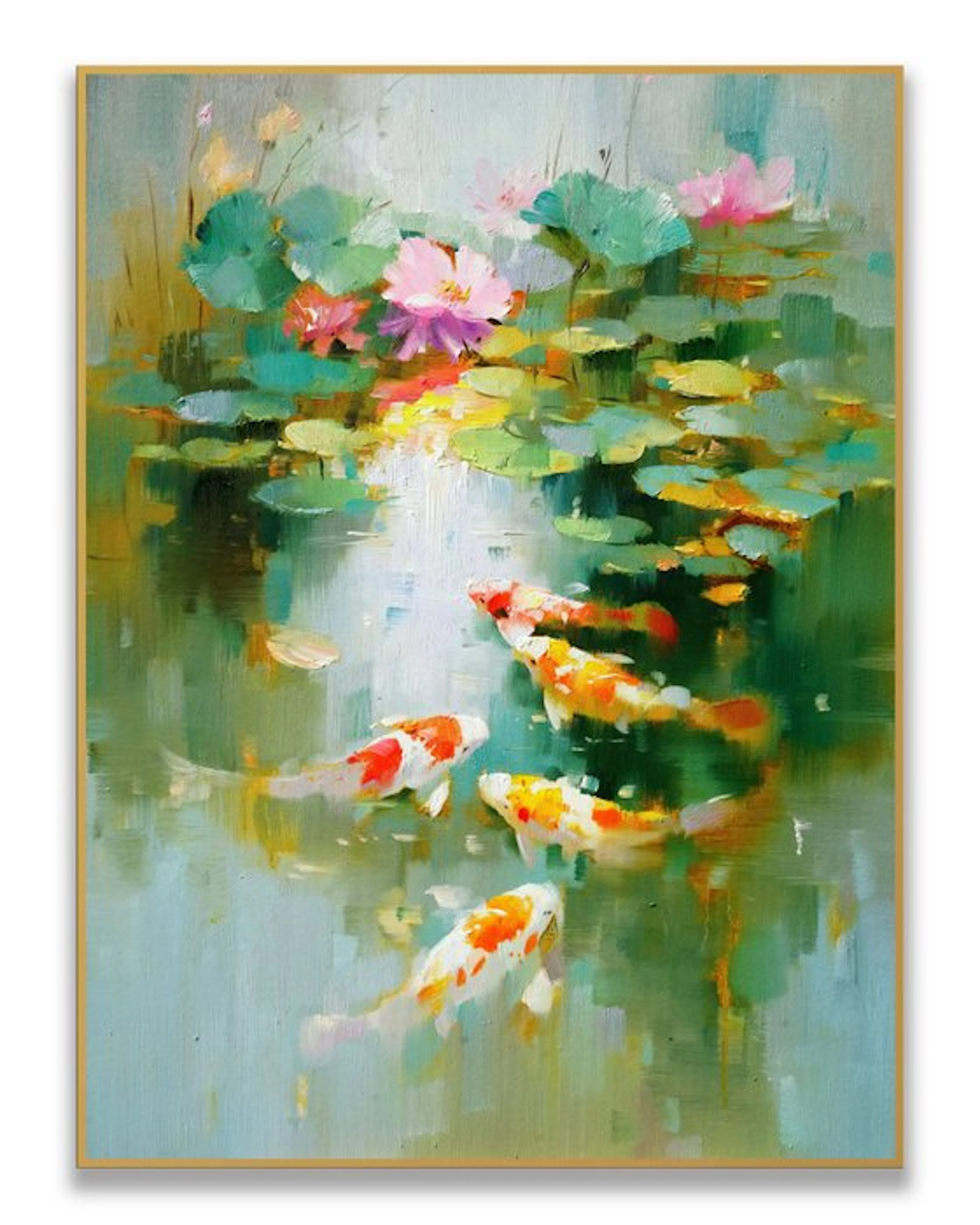Stefano - Koi Among Lotus Blooms