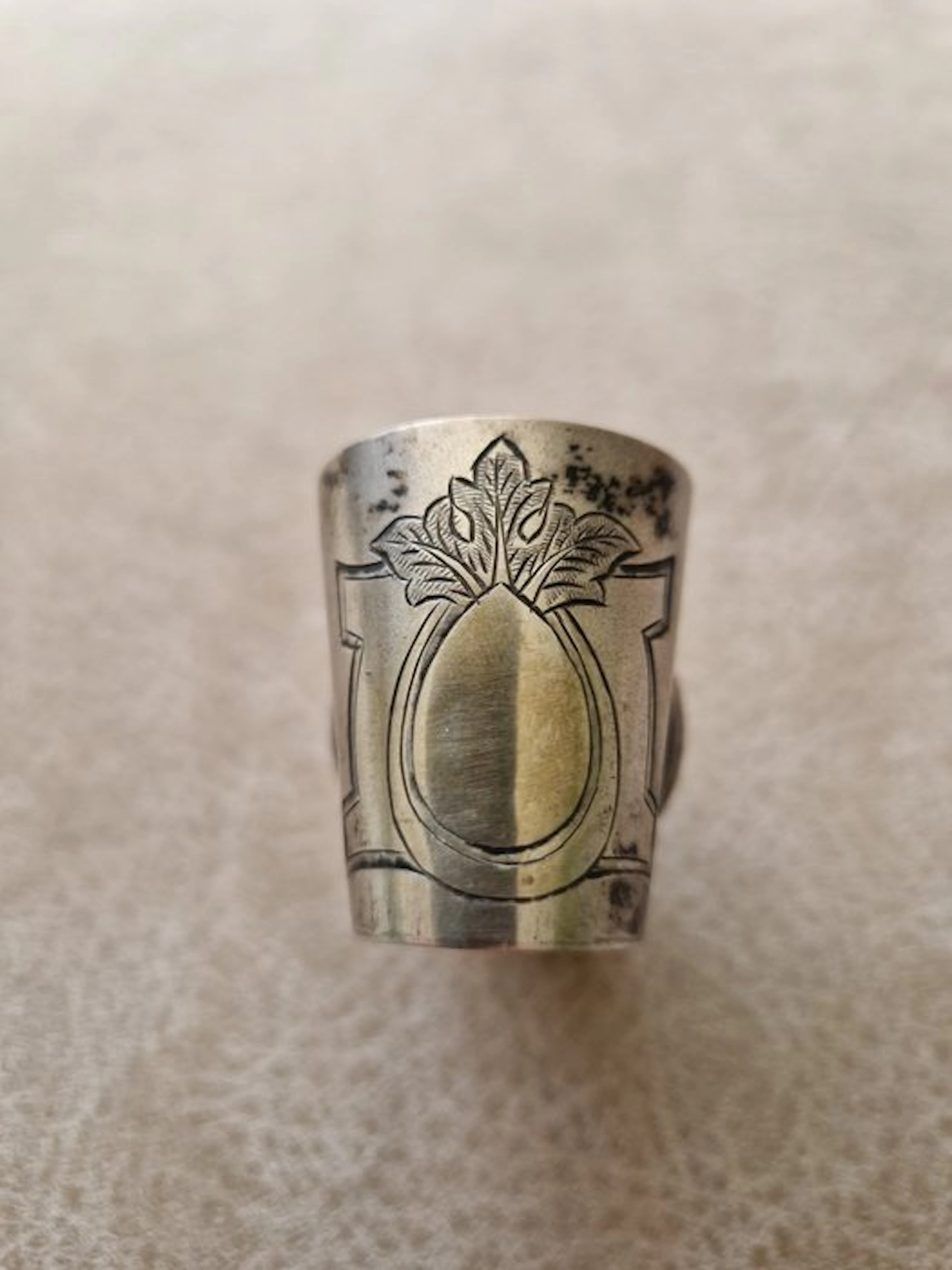 Kiddush cup - .875 (84 Zolotniki) silver - Silver Vodka Cup Charka