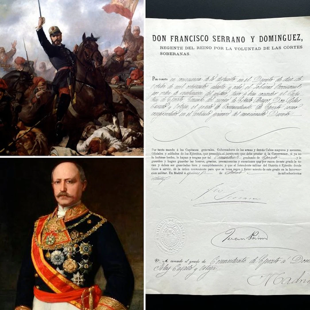 Autógrafo - Firmas Generales Prim y Serrano. Sexenio democrático. España - 1870
