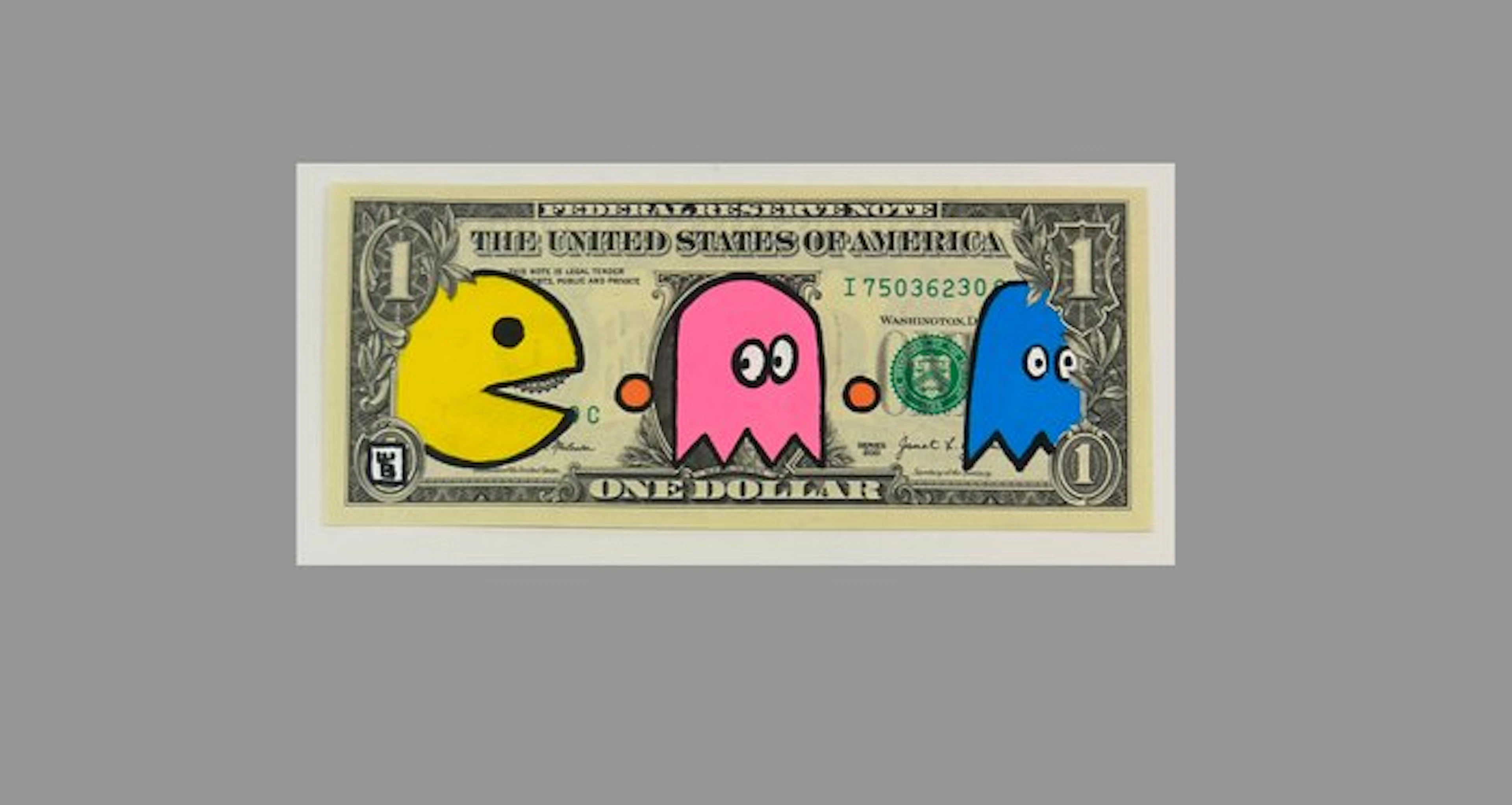 eR.B. - Street Art " Pac-Man" ... sur dollar