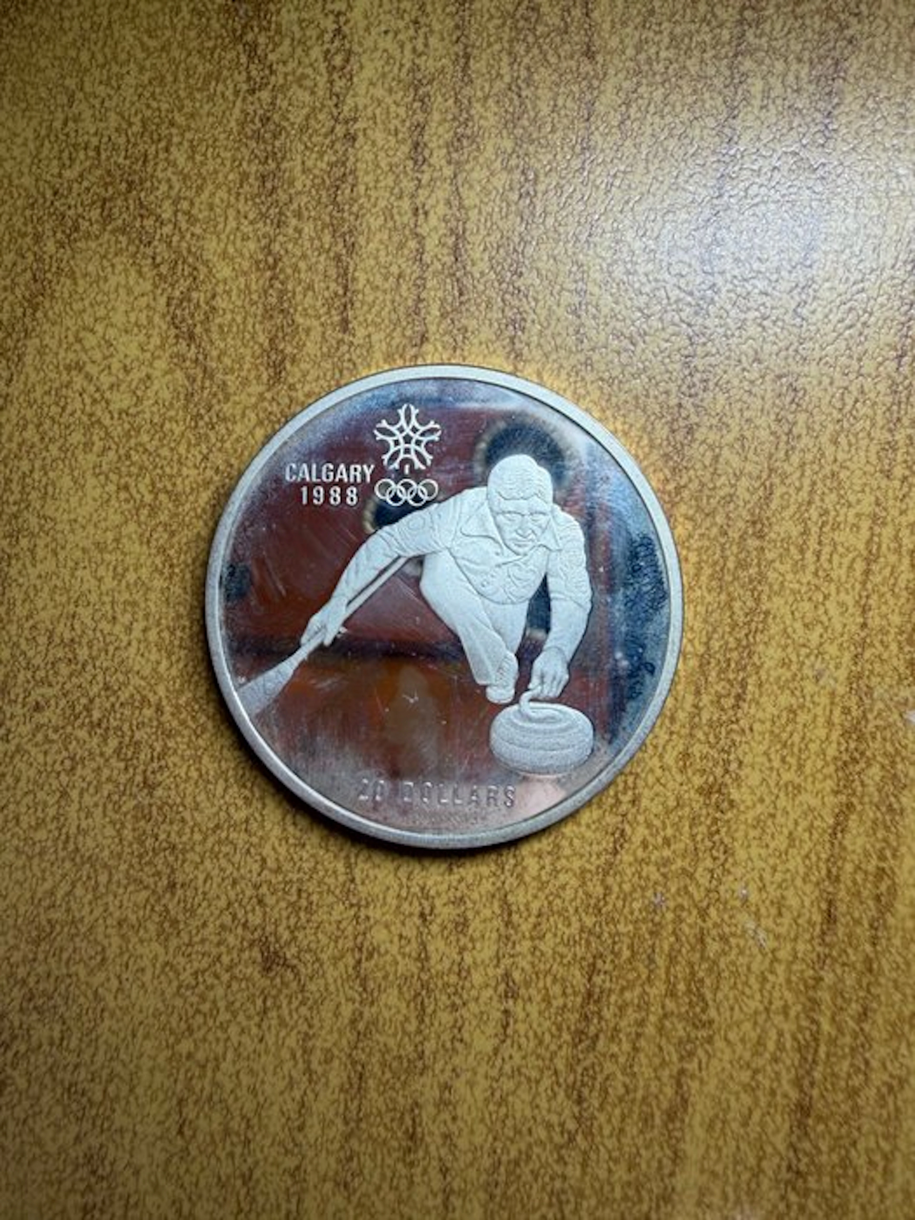 Canada. 20 Dollars 1987 “Olimpiadi Calgary 1988 ' 34,107 gr Argento 925