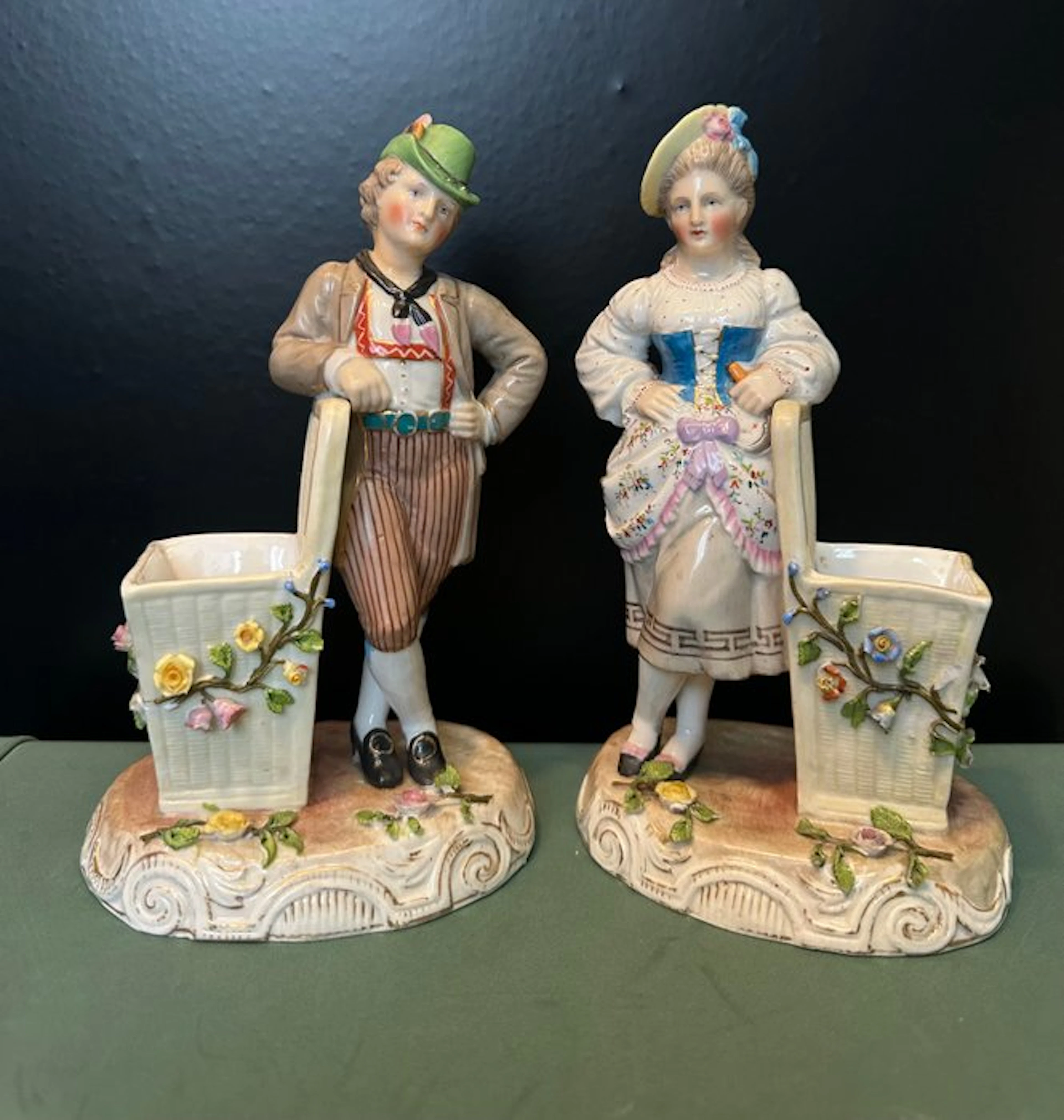 Ernst Bohne Söhne - Figurine - Gorgeous Potpourri Holders (2) - Porcelain