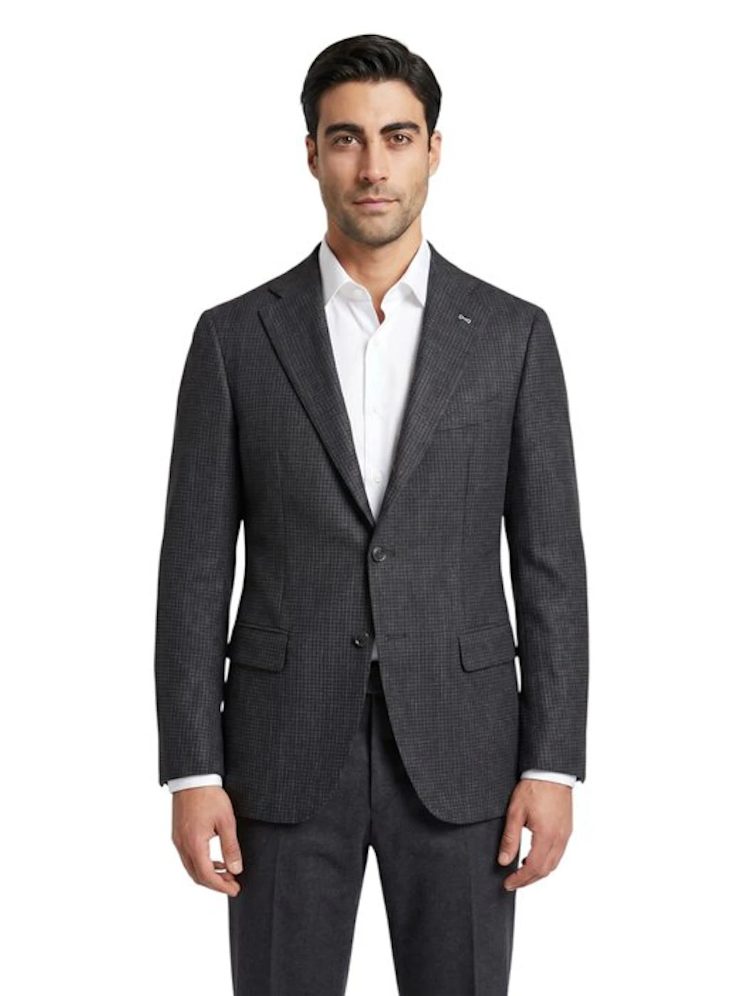 LUIGI BORRELLI - 46 IT - Jacket Dark Gray Houndsthooth...