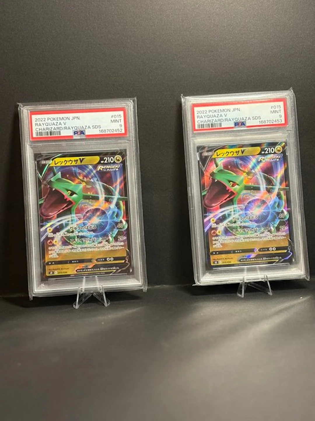 Pokémon - 2 Graded card - Rayquaza V 015/020 Foil