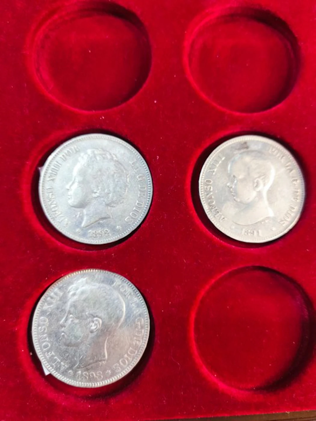 Spain. Lote de 3 monedas 1891 - 1898 (No reserve price)