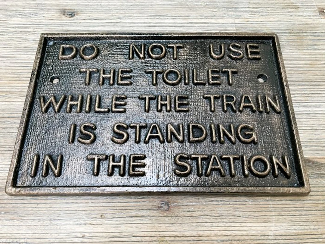 Plaque - Railroad sign - Cast iron
