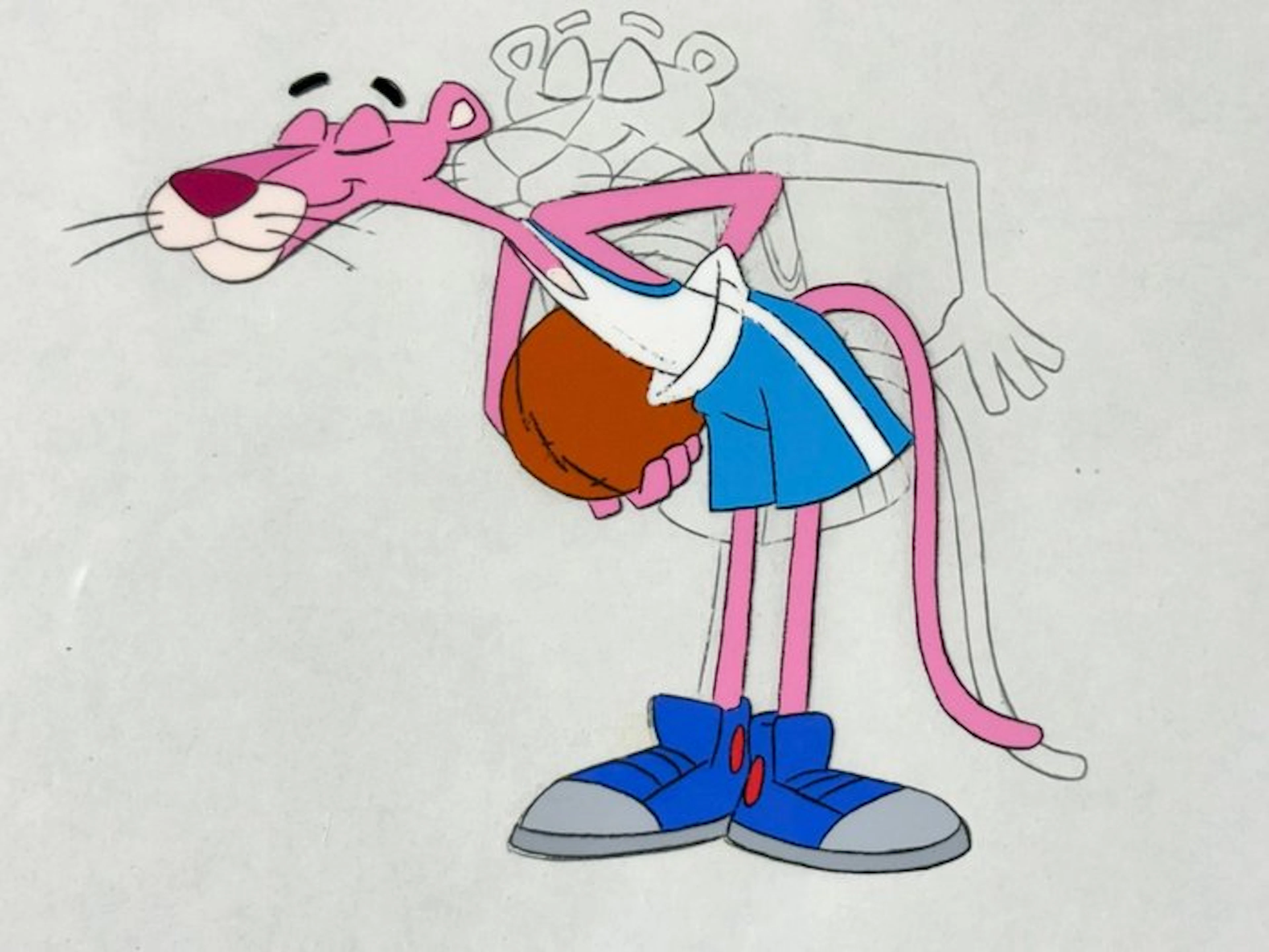 Friz Freleng - Original animation cel and drawing of Pink...