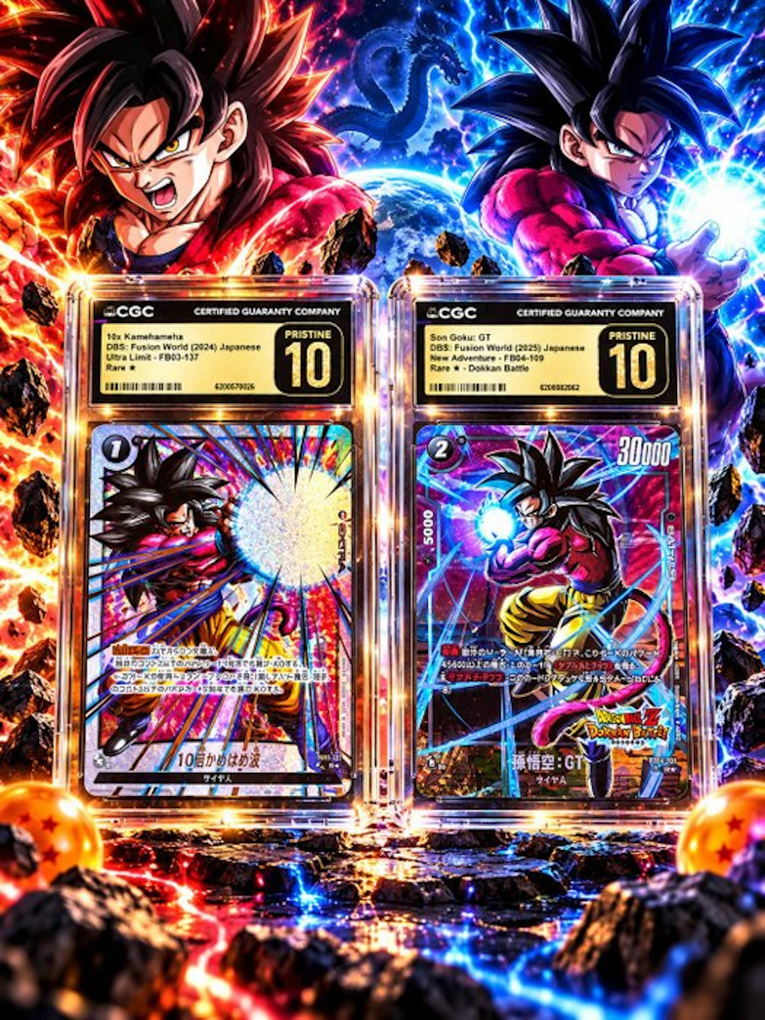 Bandai - 2 Graded card - Dragon Ball