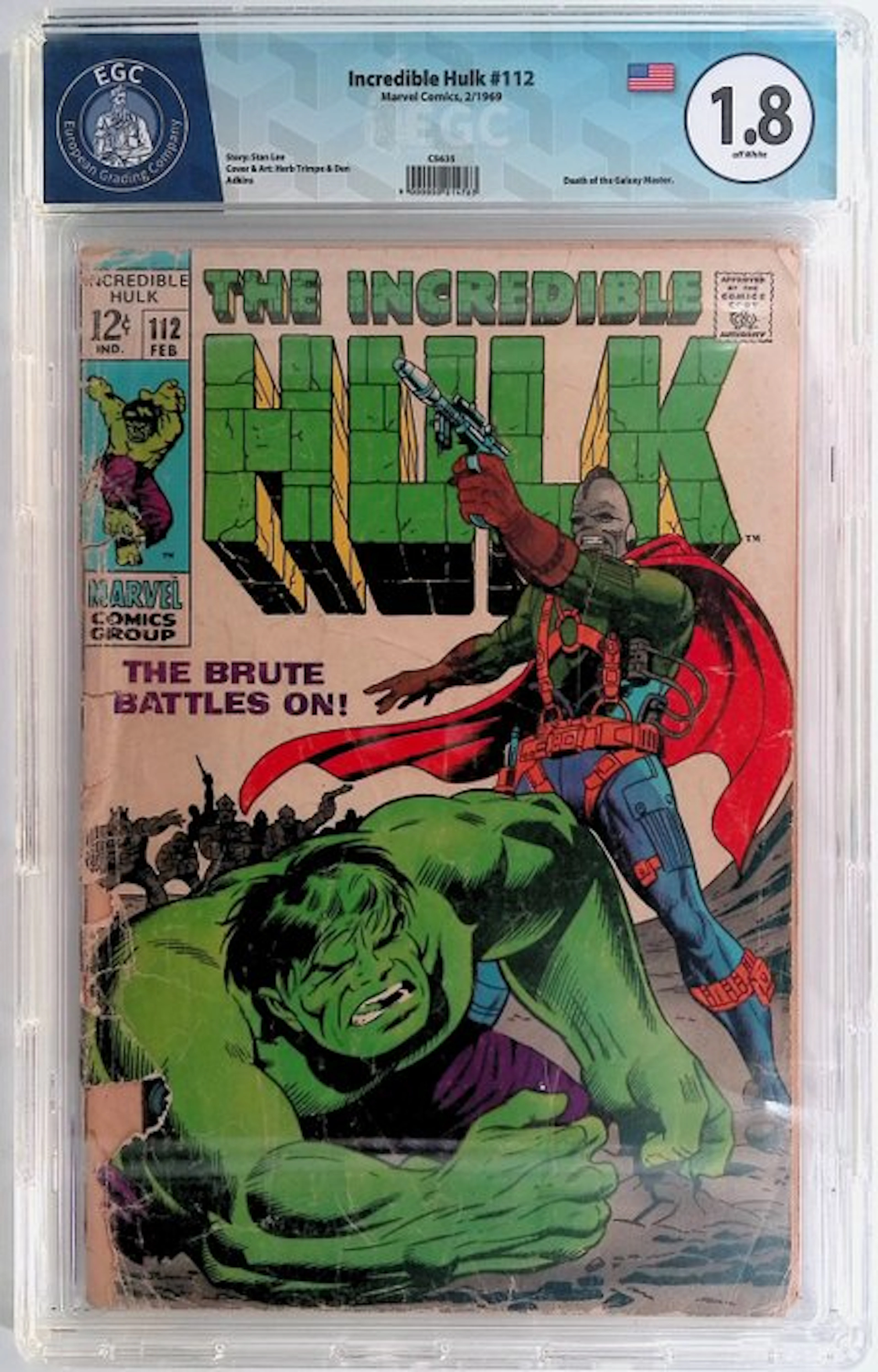 Incredible Hulk #112 - EGC 9.8 - 1 Graded comic - First edition - 1969