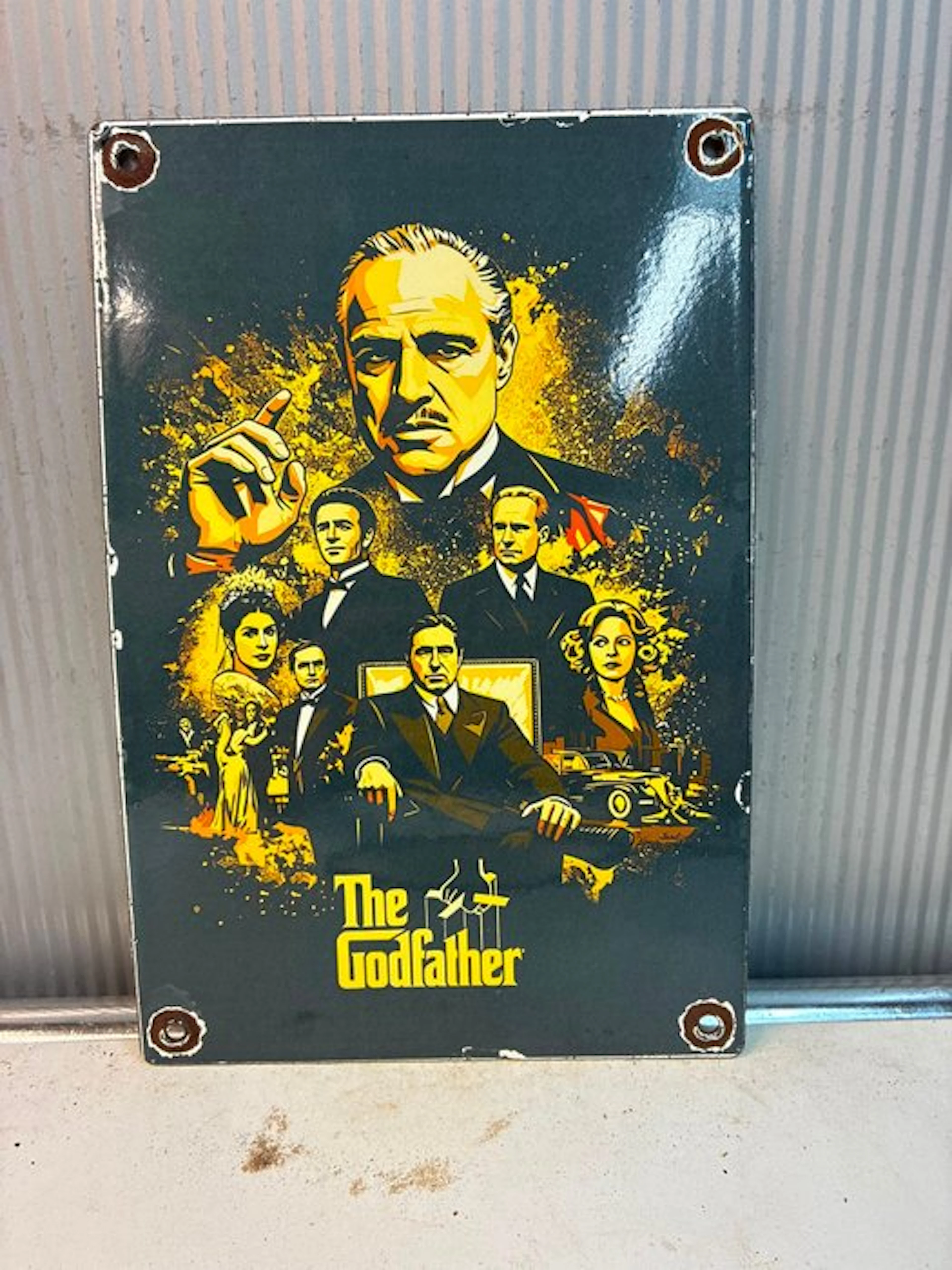 The Godfather – Iconische Filmklassieker – Emaille Bord - Enamel sign - Enamel