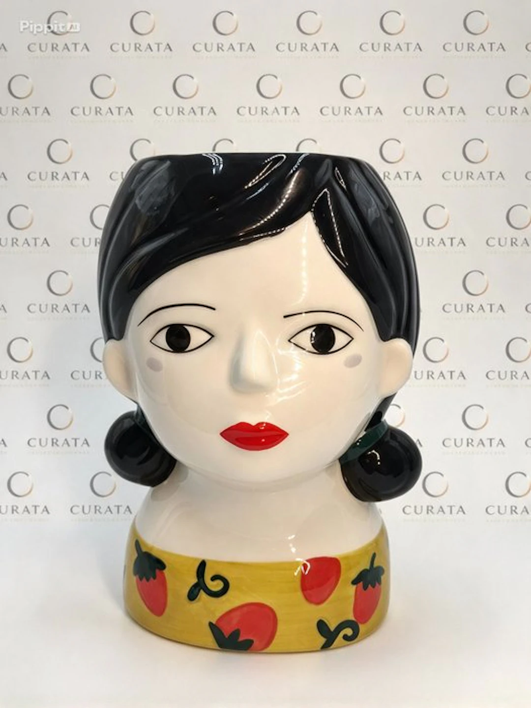 Vase - Ceramic - Chignon and Strawberries