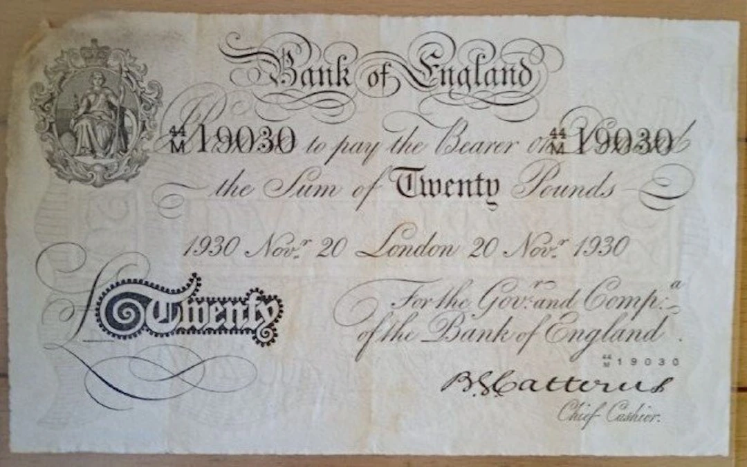 Great Britain. - 20 Pounds 1930 - Operation Bernhard (No reserve price)