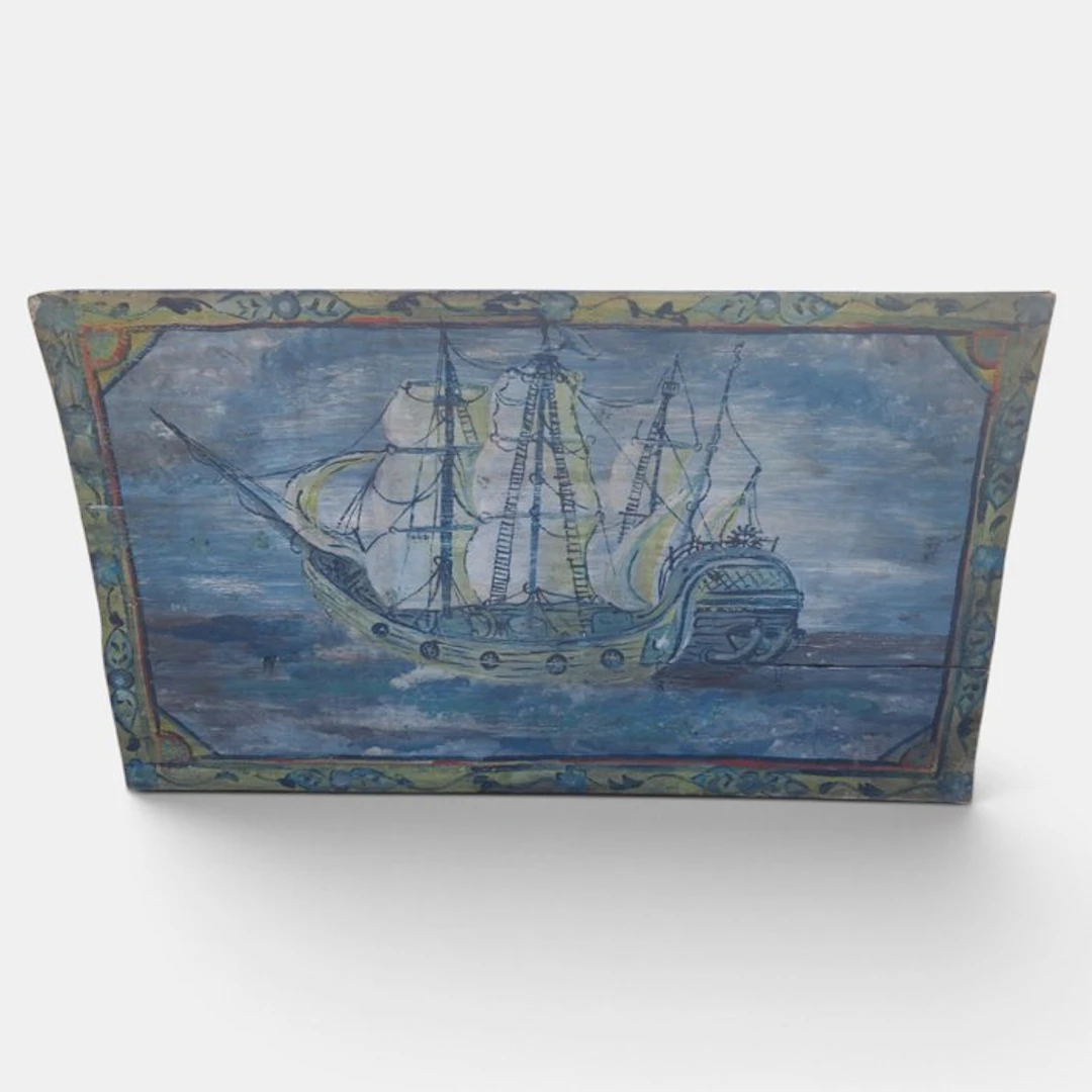 Decorative ornament - Italy - antique painted panel